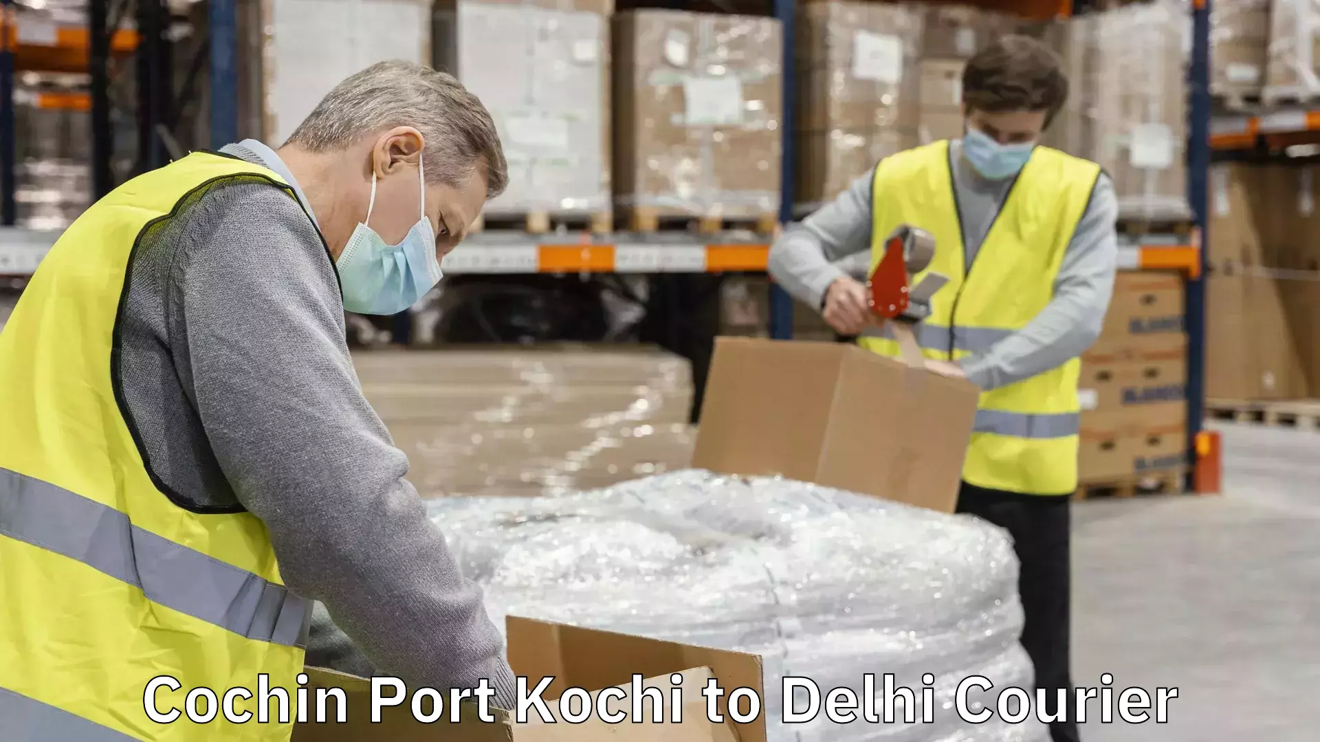 Trackable shipping service Cochin Port Kochi to Delhi