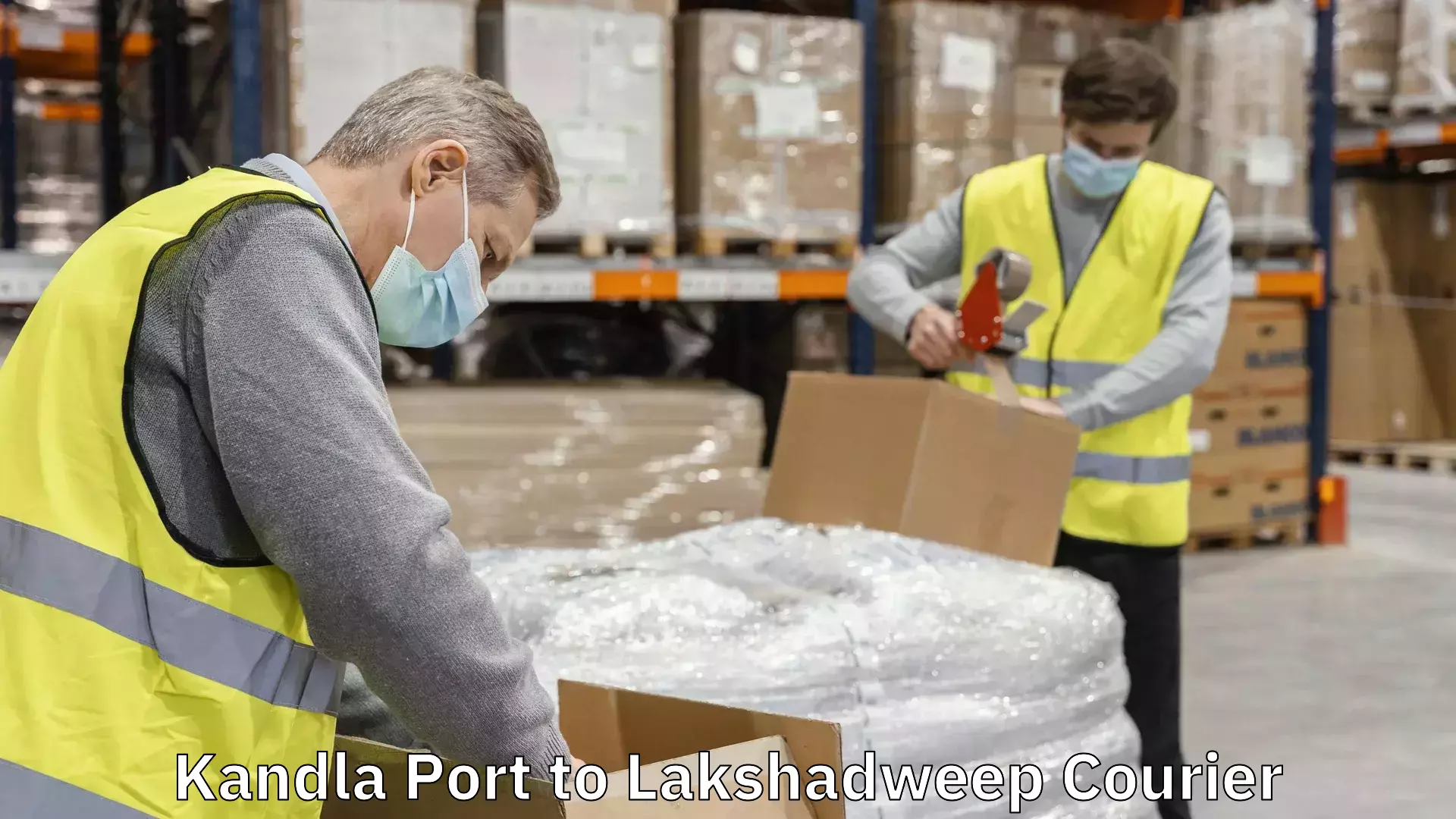 Secure shipping methods Kandla Port to Lakshadweep