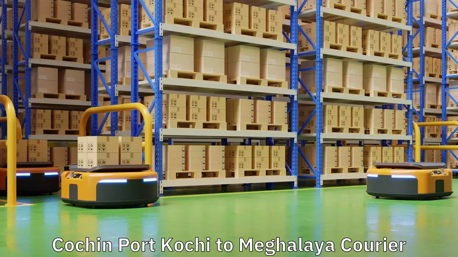 24-hour courier service in Cochin Port Kochi to Meghalaya
