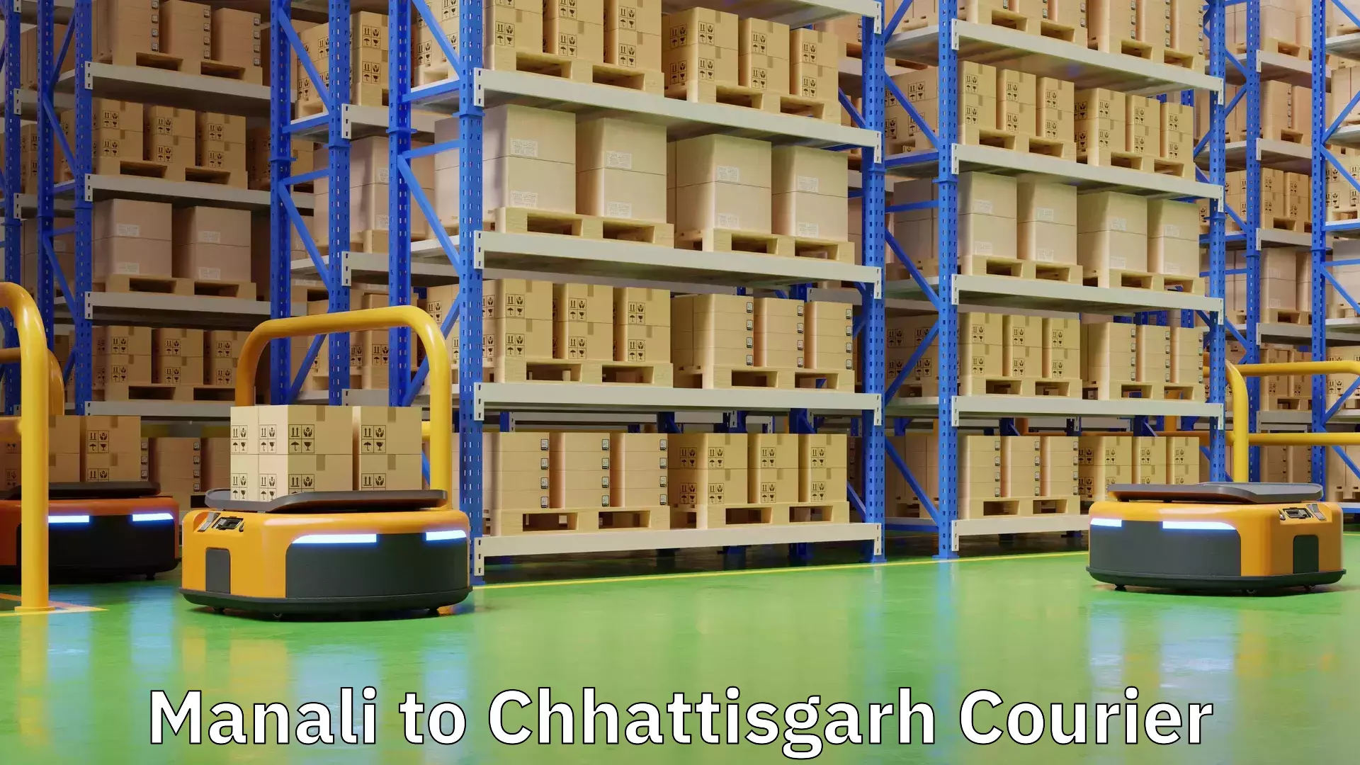High-speed parcel service Manali to Chhattisgarh