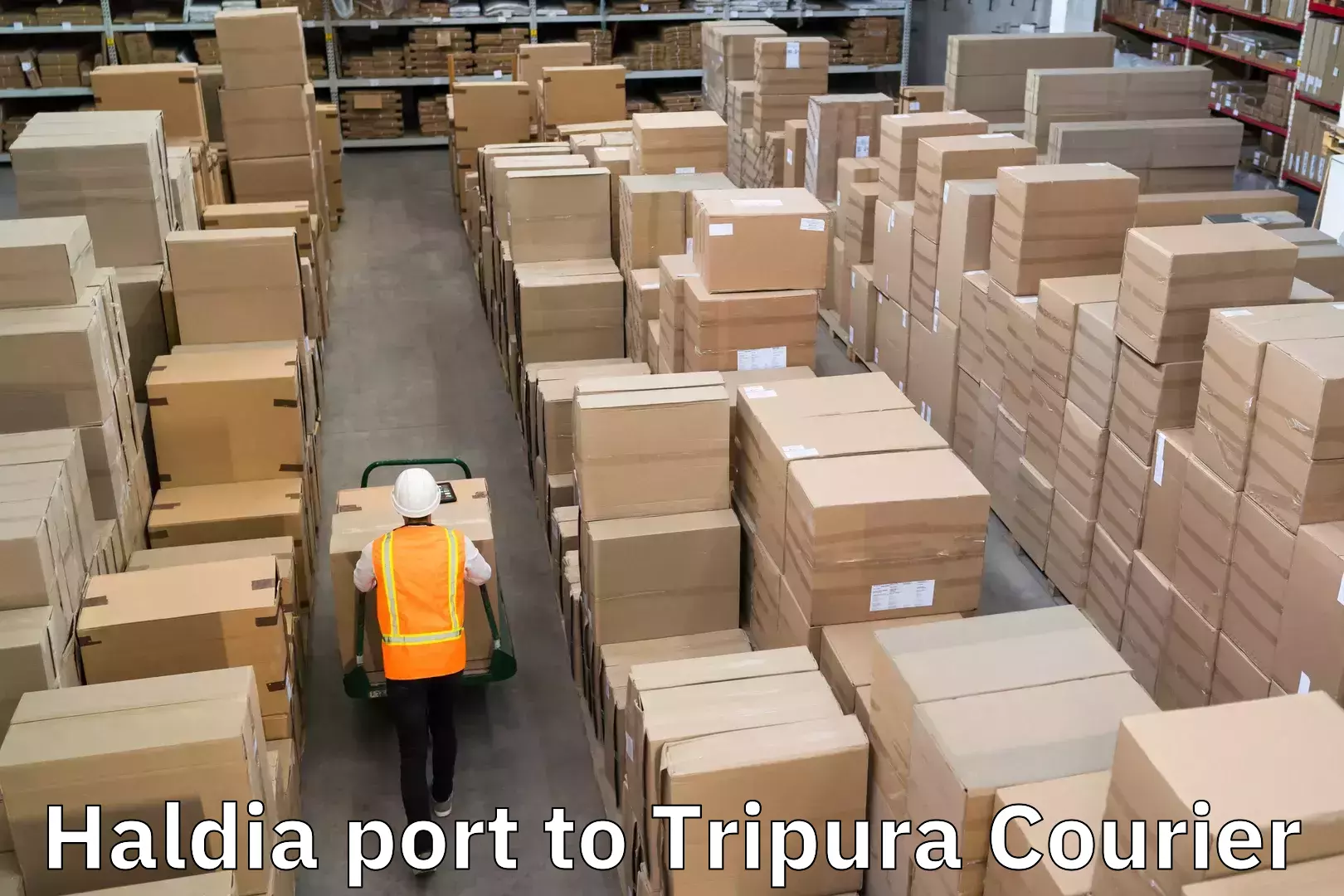 Courier tracking online Haldia port to Tripura