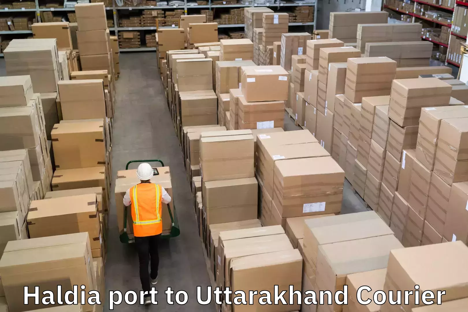 Next-day freight services Haldia port to Uttarakhand