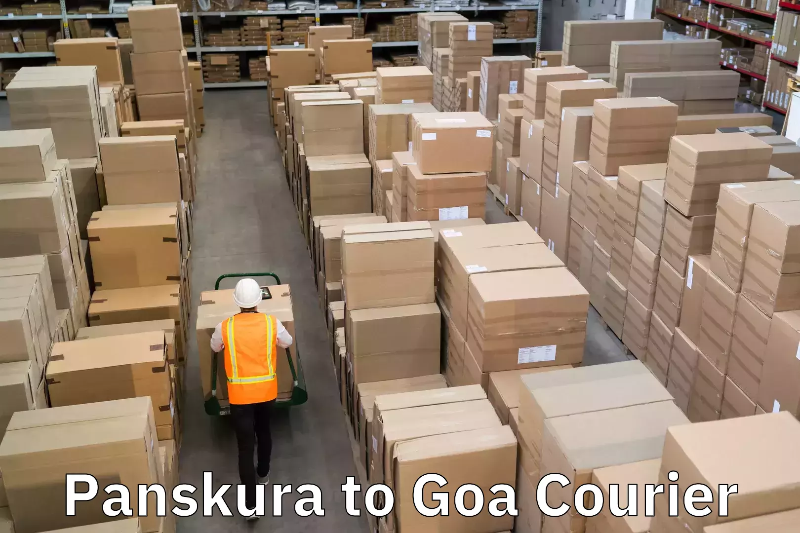 Large package courier Panskura to Goa