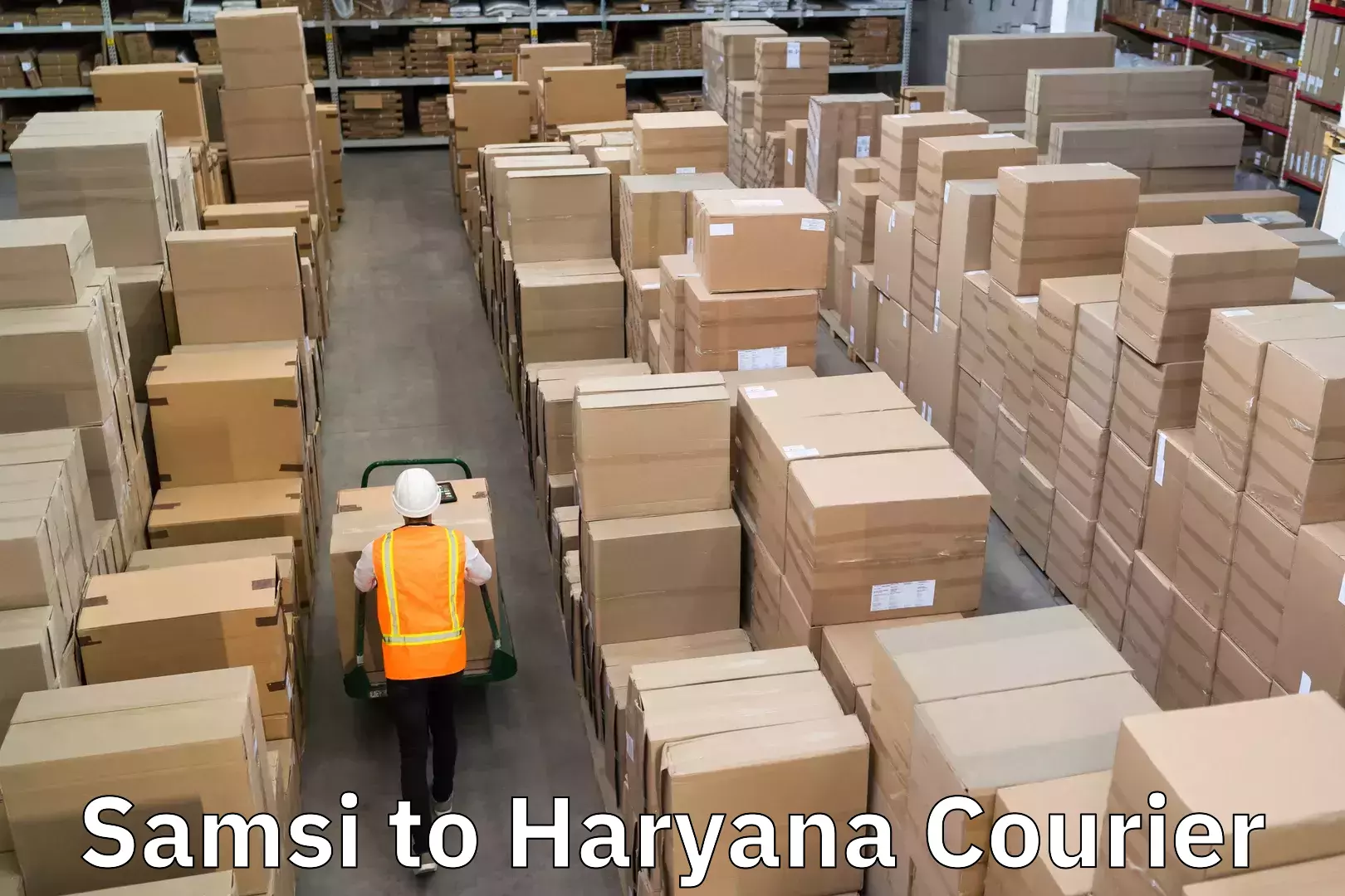 Courier service partnerships Samsi to Haryana