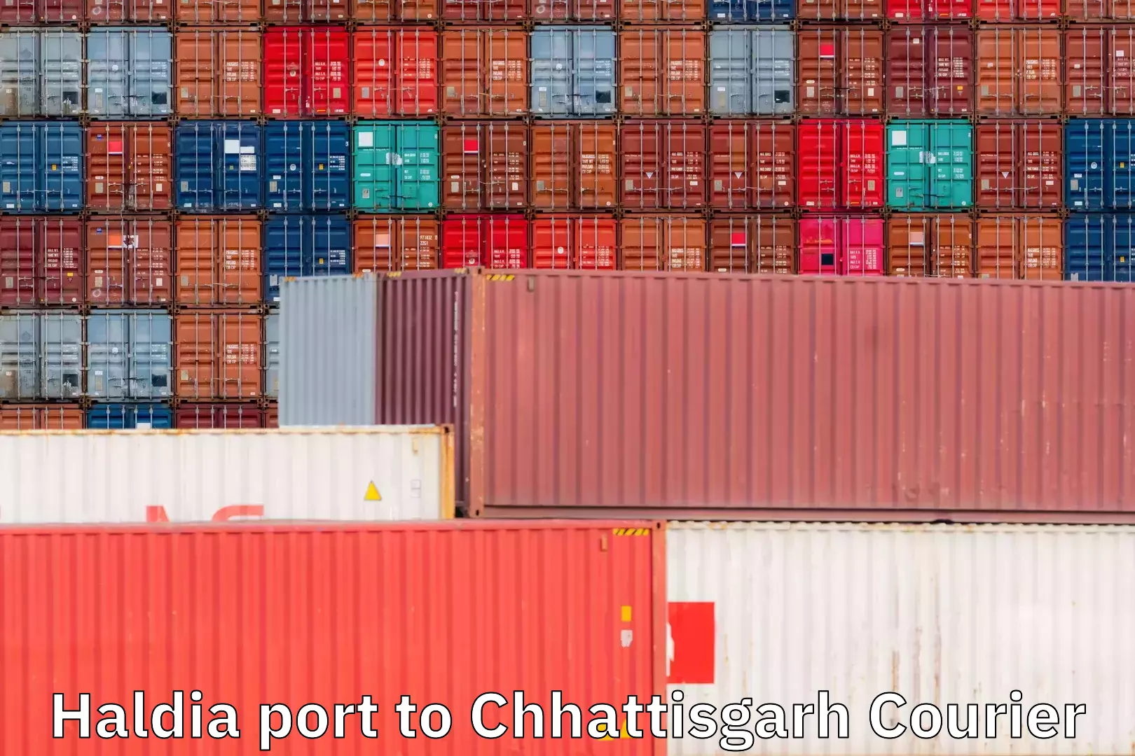 Courier rate comparison Haldia port to Charama