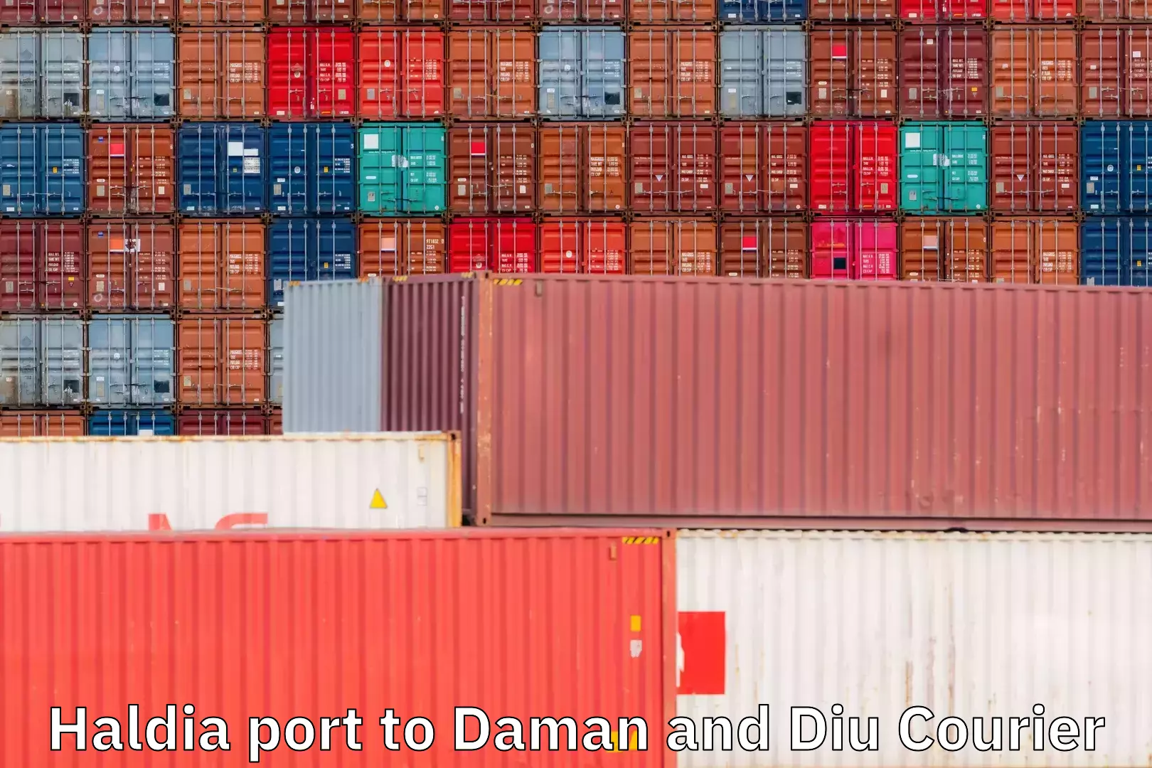 High-efficiency logistics Haldia port to Daman and Diu