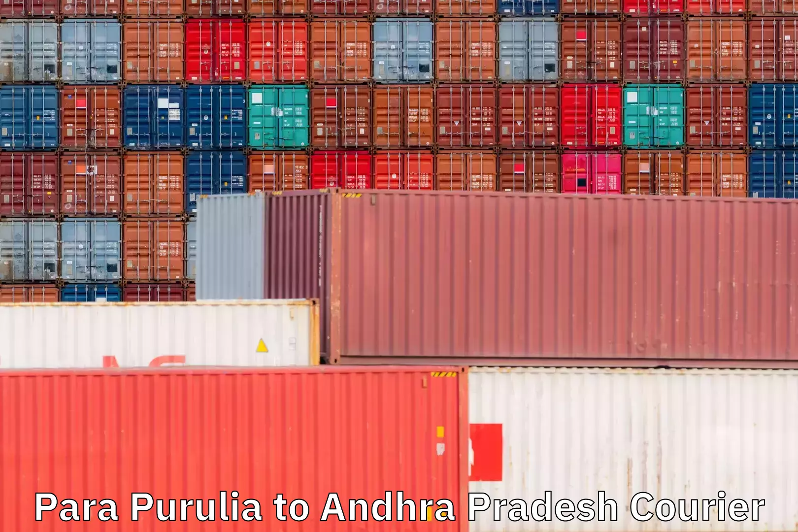 Emergency parcel delivery Para Purulia to Andhra Pradesh