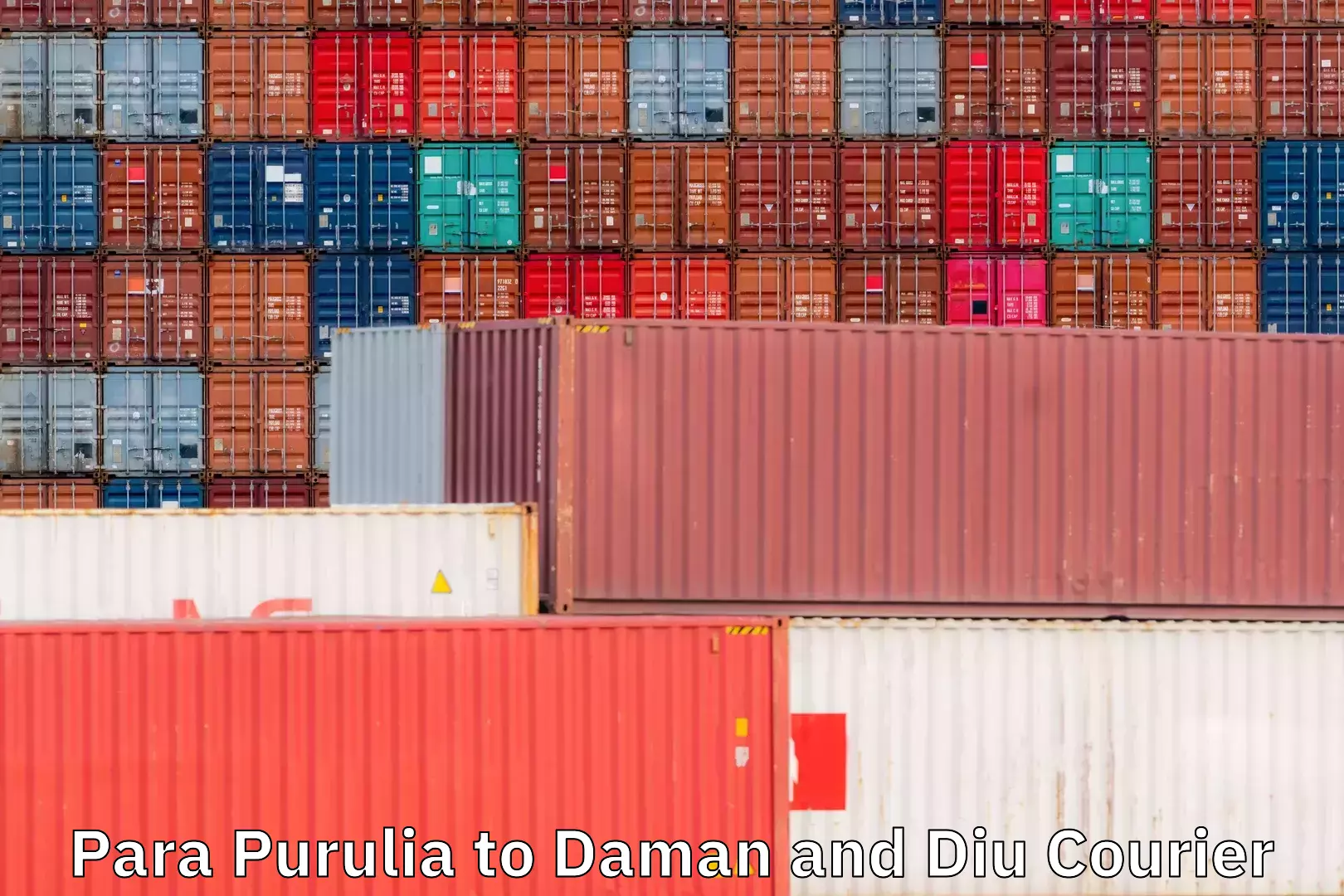 Nationwide shipping services Para Purulia to Daman and Diu