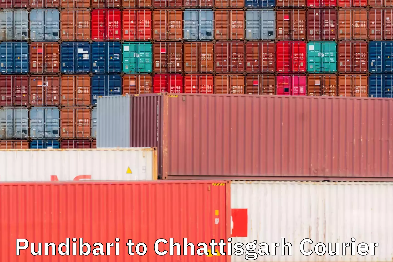 Nationwide shipping coverage Pundibari to Chhattisgarh