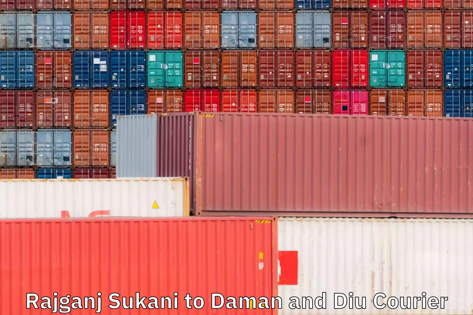 On-time shipping guarantee in Rajganj Sukani to Daman and Diu