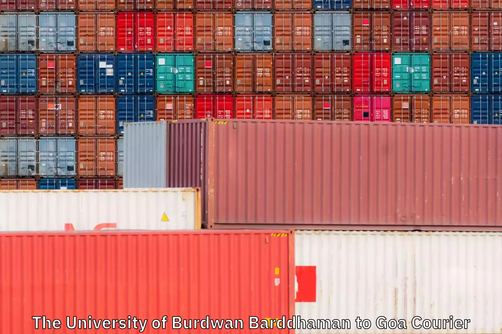 Custom shipping services in The University of Burdwan Barddhaman to NIT Goa