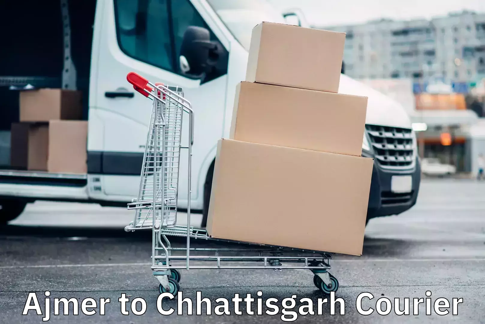 Express package handling Ajmer to Chhattisgarh