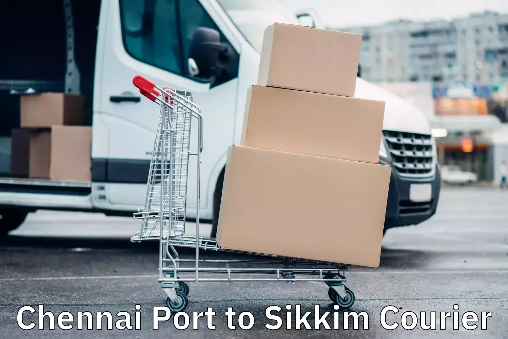 Efficient courier operations in Chennai Port to Sikkim