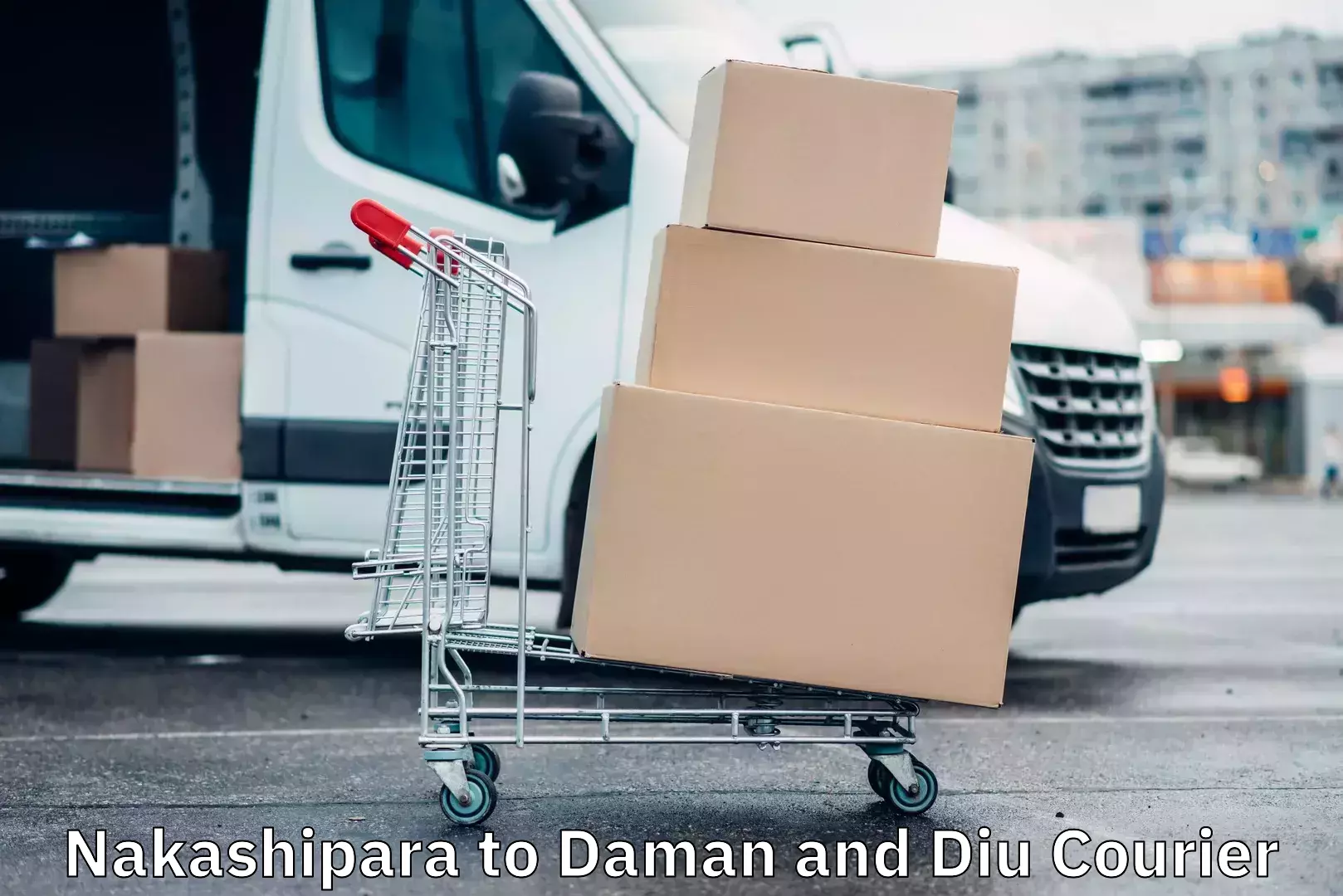 Door-to-door shipping in Nakashipara to Daman and Diu
