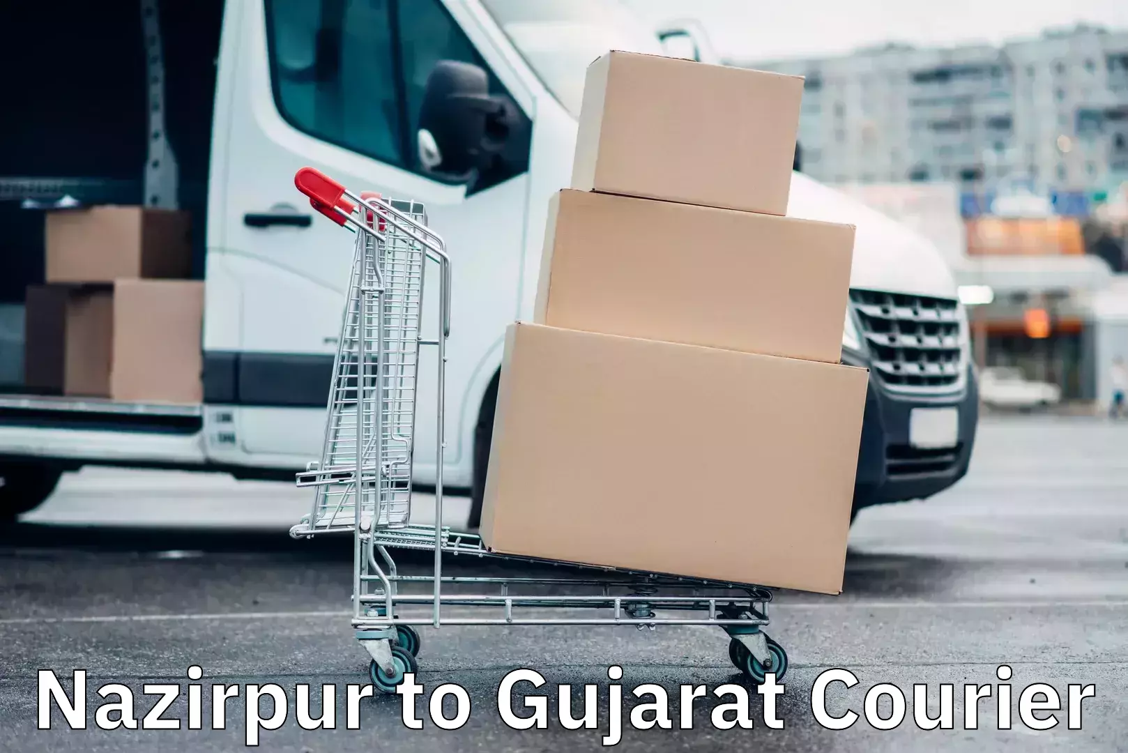 Courier rate comparison Nazirpur to Gujarat