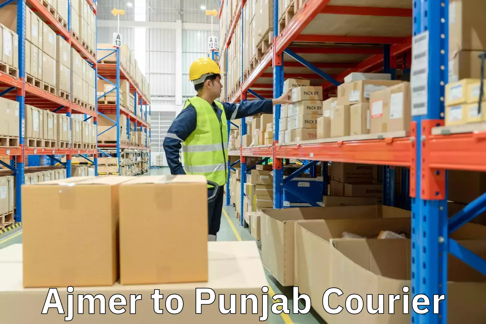 Return courier service Ajmer to Punjab