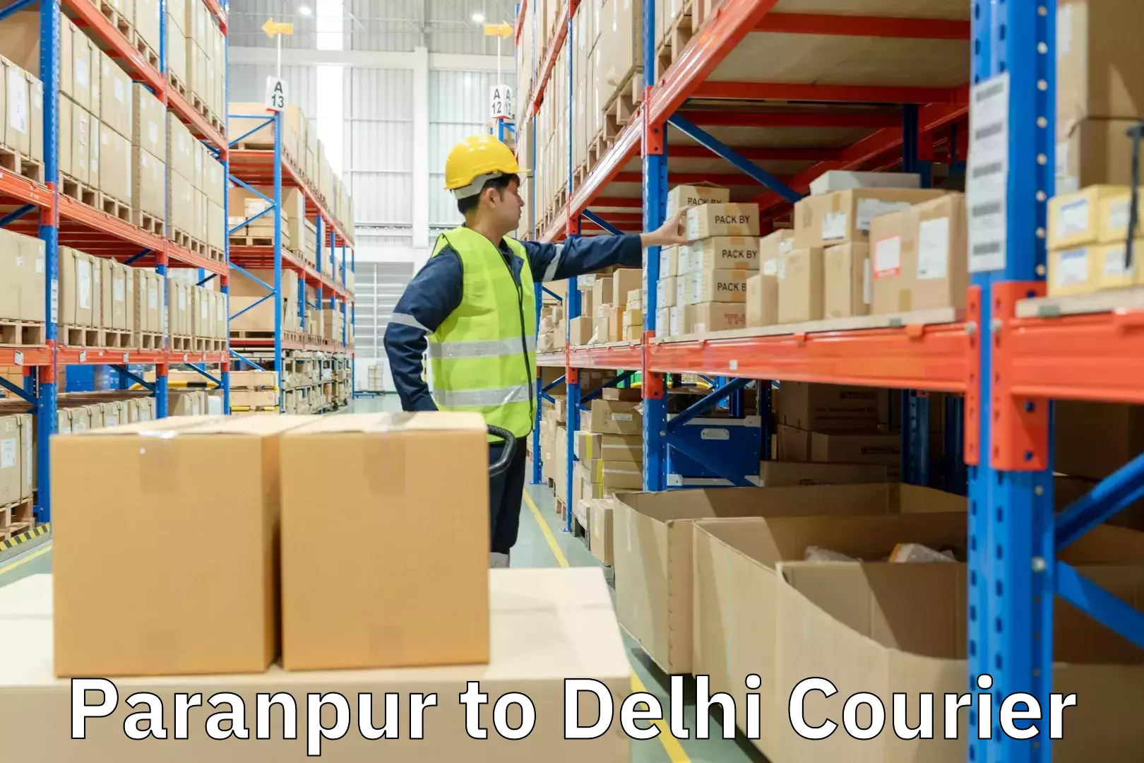 Express delivery capabilities Paranpur to Sarojini Nagar