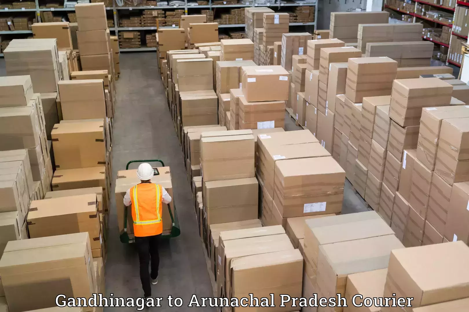 Efficient home movers Gandhinagar to Arunachal Pradesh