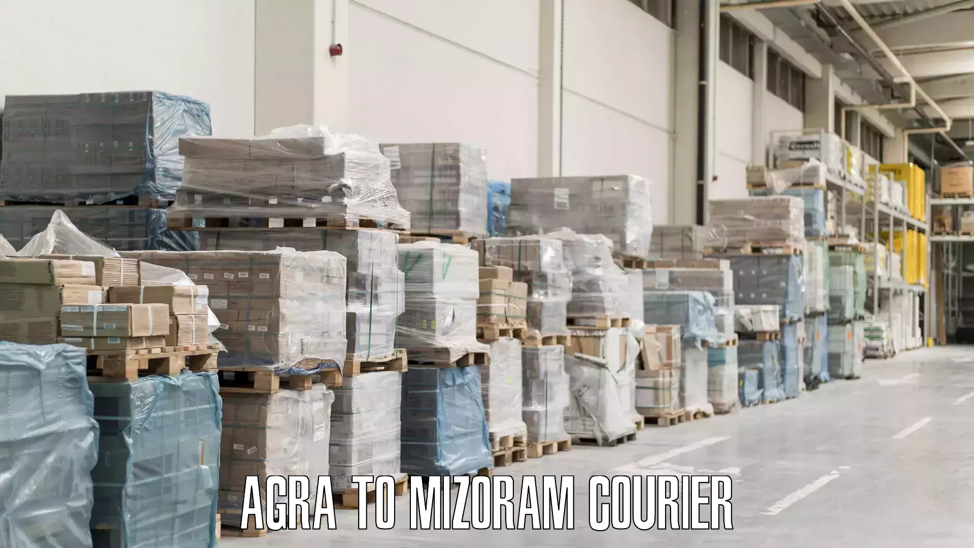Trackable baggage shipping Agra to Mizoram