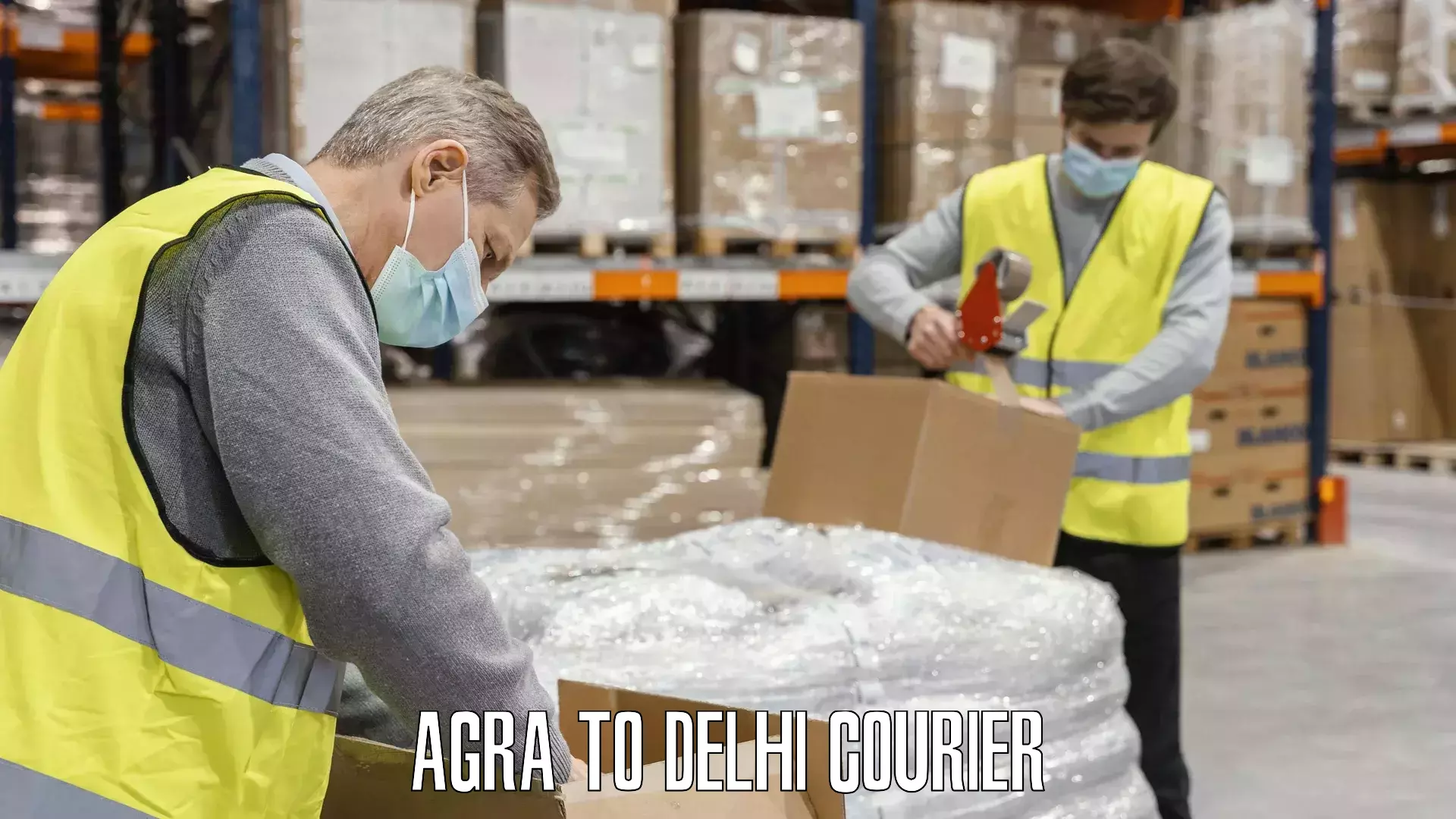 Flexible luggage courier service Agra to Sansad Marg