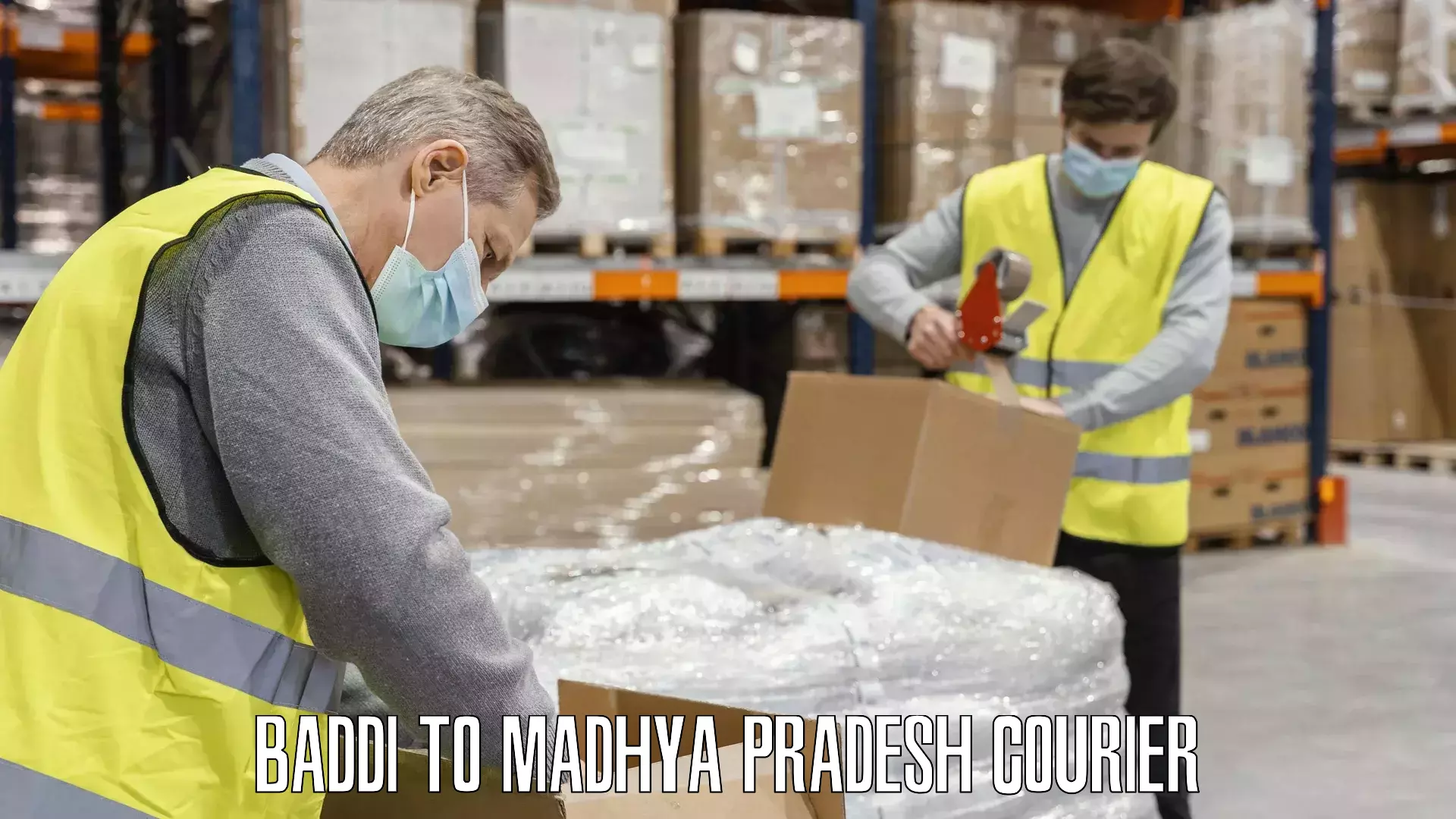 Luggage shipping options Baddi to Madhya Pradesh