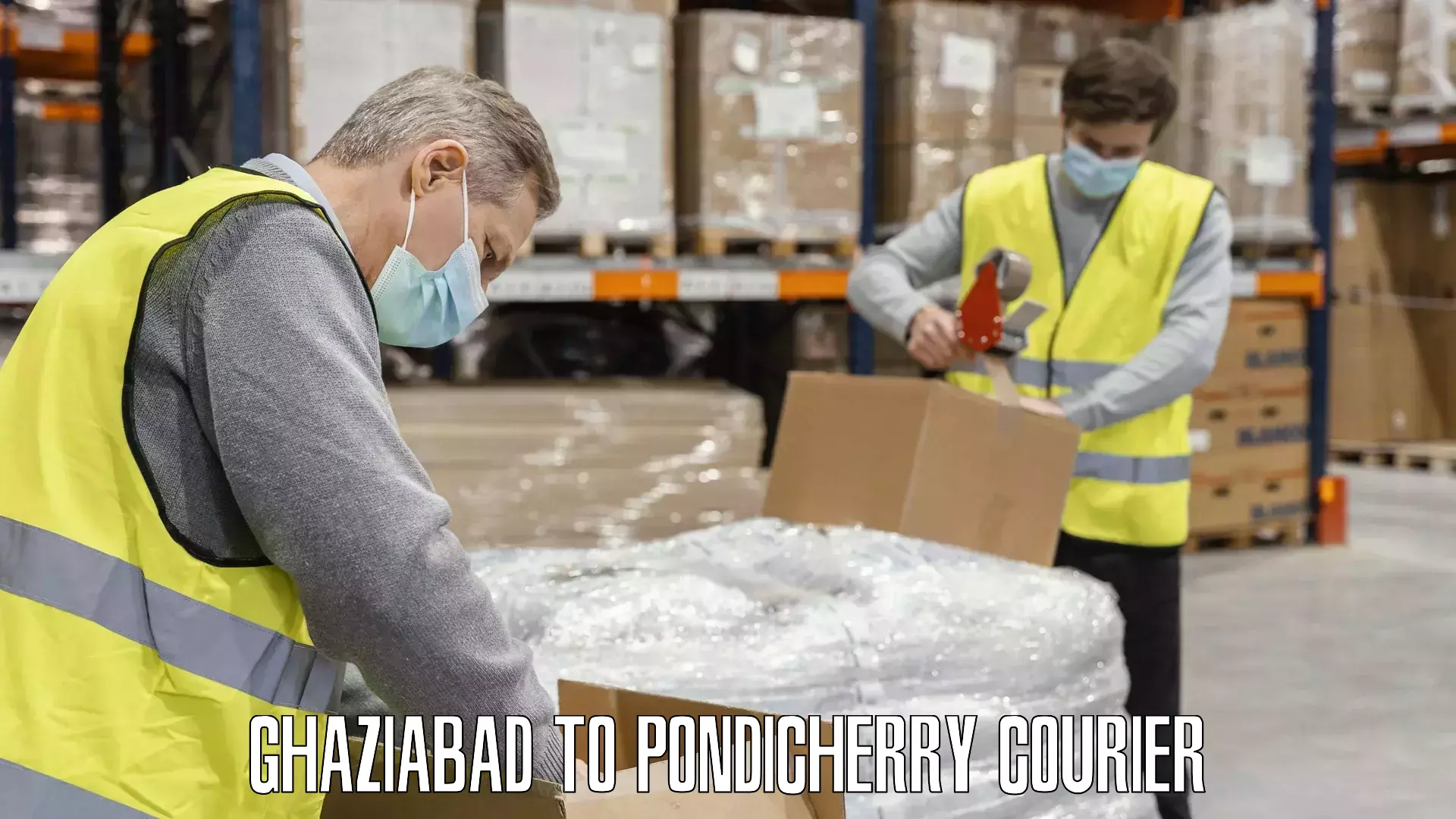 Immediate baggage courier Ghaziabad to Pondicherry University