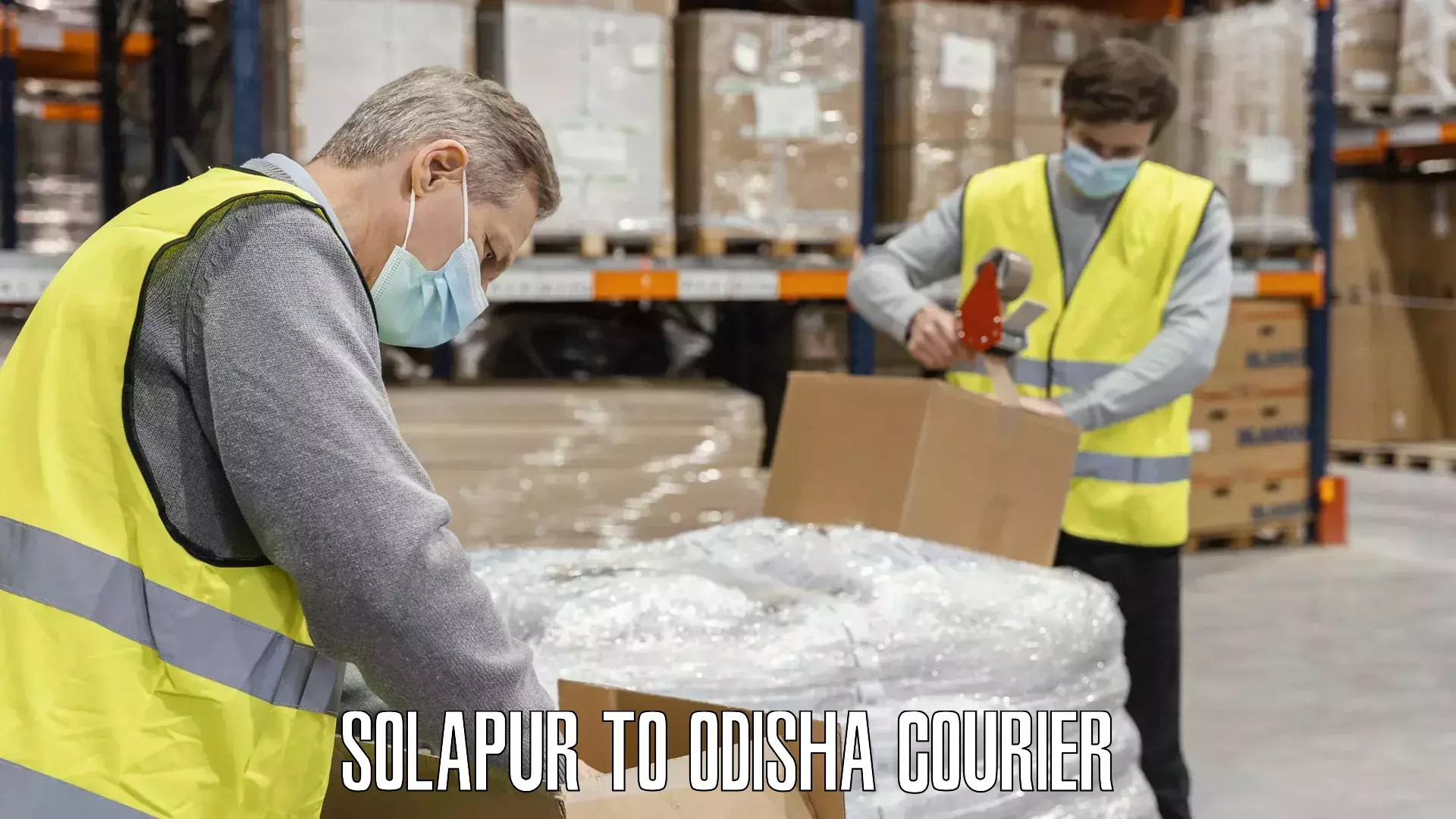 Heavy luggage shipping Solapur to Odisha