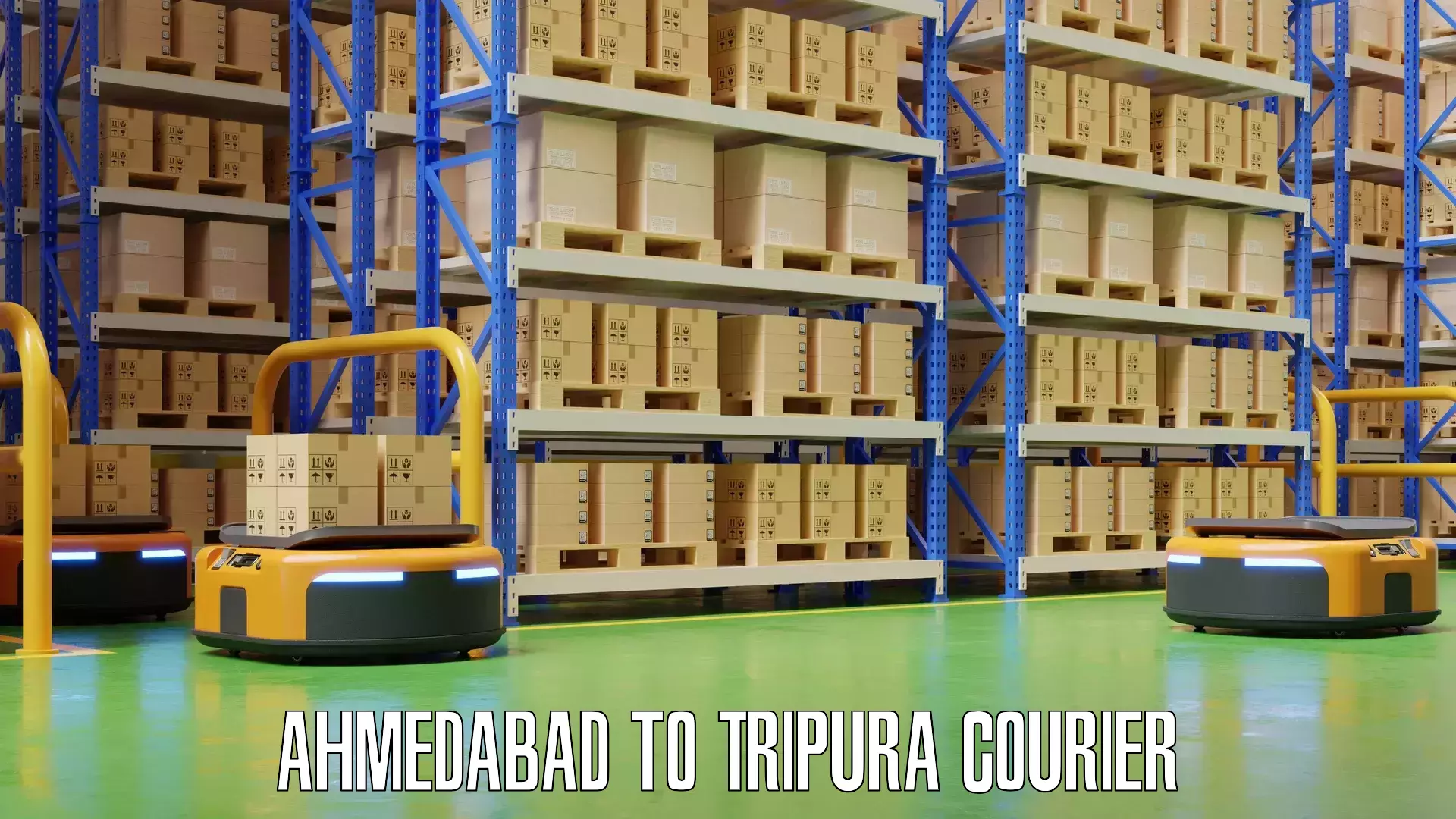 Baggage courier calculator Ahmedabad to Tripura