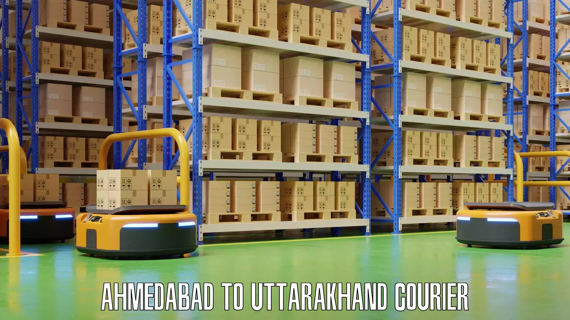 Luggage shipping options Ahmedabad to Uttarakhand