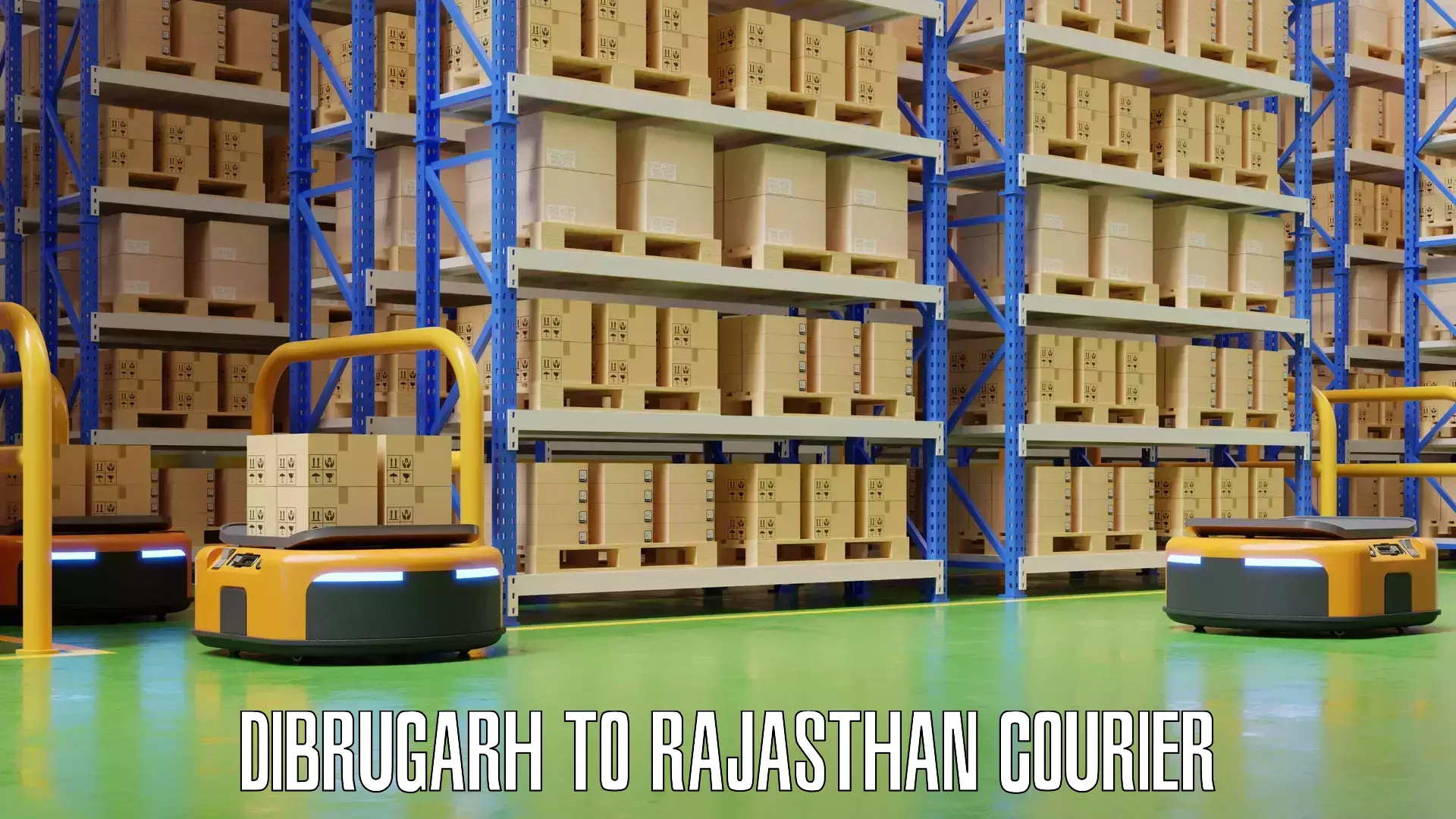 Global baggage shipping Dibrugarh to Rajasthan