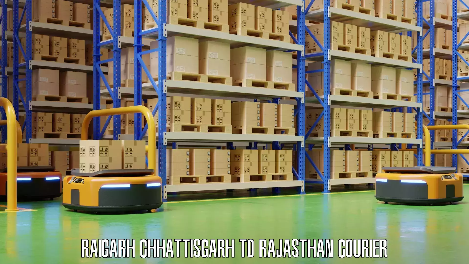 Streamlined baggage delivery Raigarh Chhattisgarh to Rajasthan