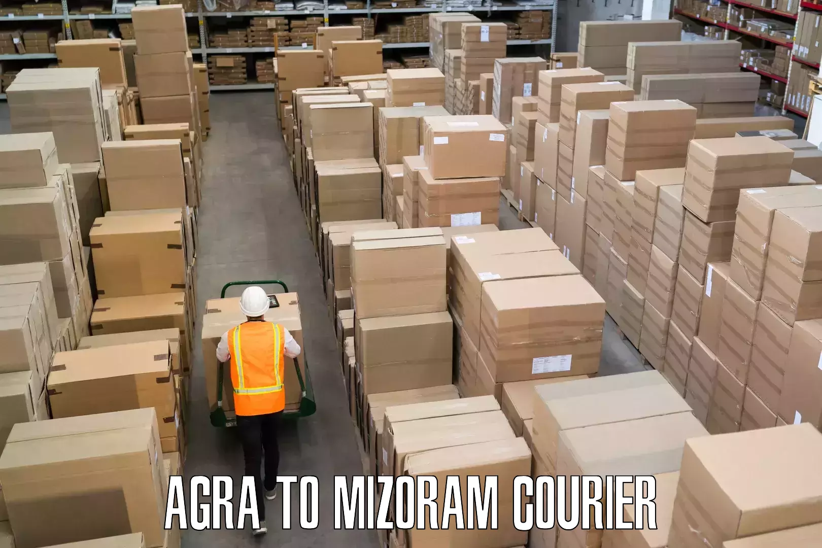 Express baggage shipping Agra to NIT Aizawl