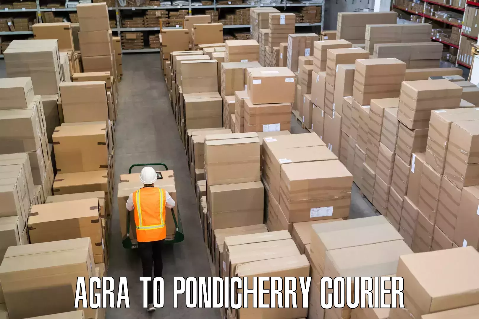 Luggage transport rates Agra to Pondicherry