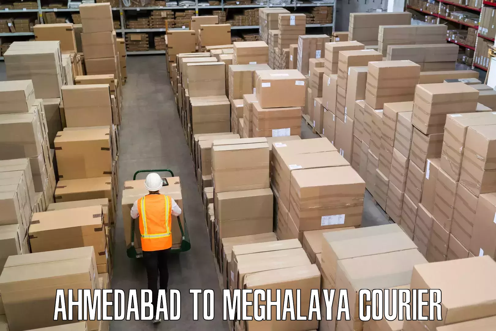 Luggage transit service Ahmedabad to Meghalaya