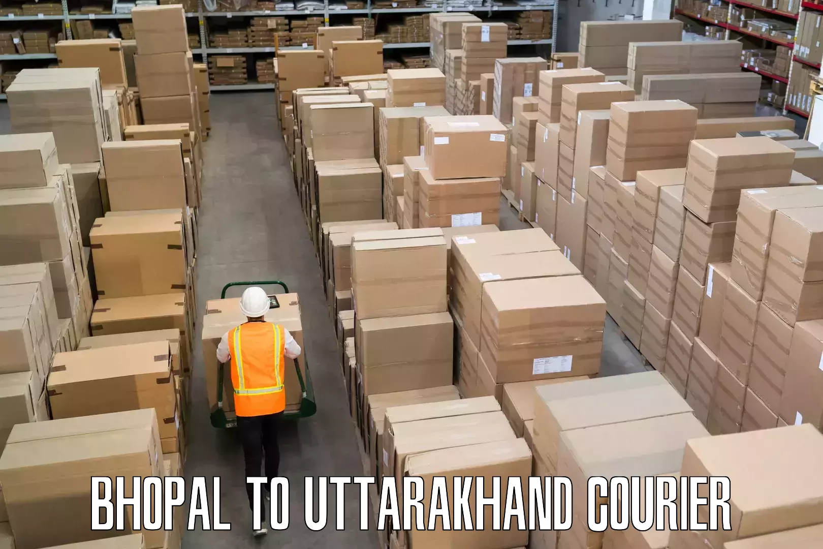Multi-destination luggage transport Bhopal to Uttarakhand