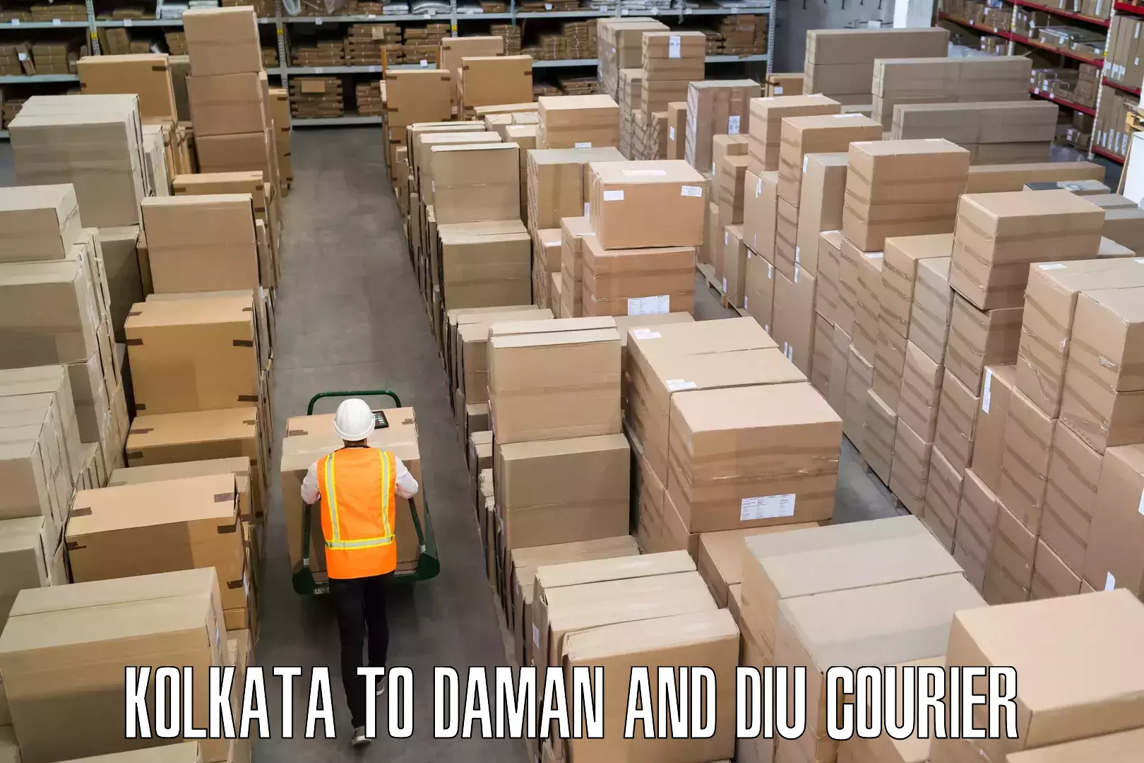 Luggage delivery logistics Kolkata to Daman and Diu