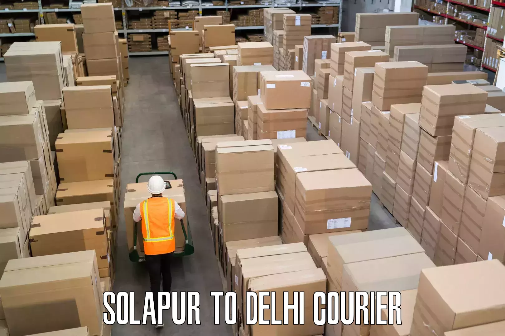 Doorstep luggage pickup Solapur to Delhi