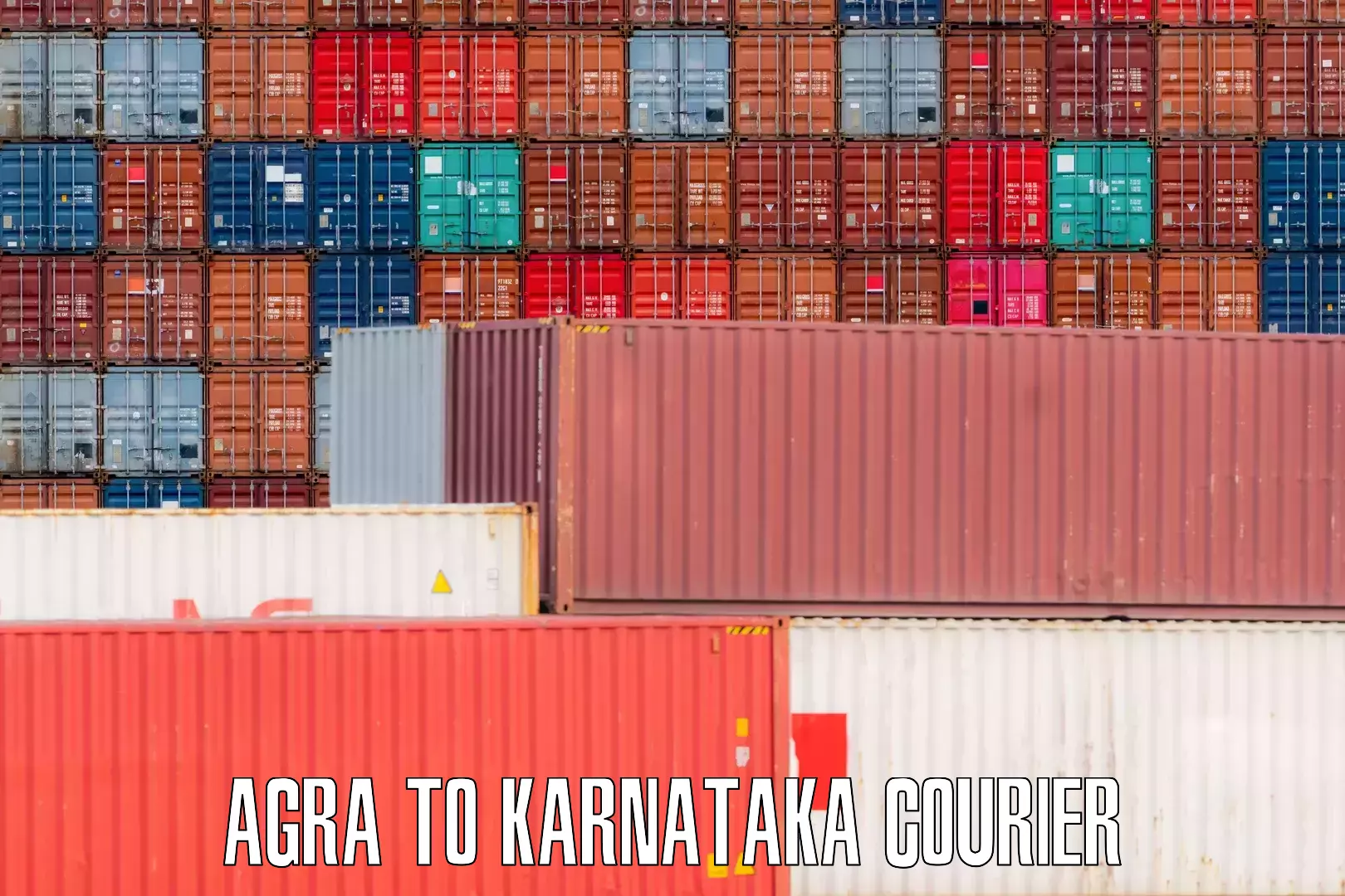 Baggage courier pricing Agra to Karnataka