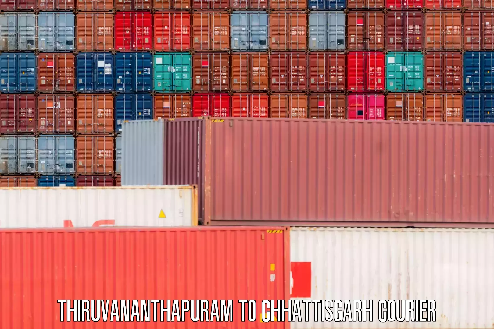 Baggage shipping calculator Thiruvananthapuram to Chhattisgarh