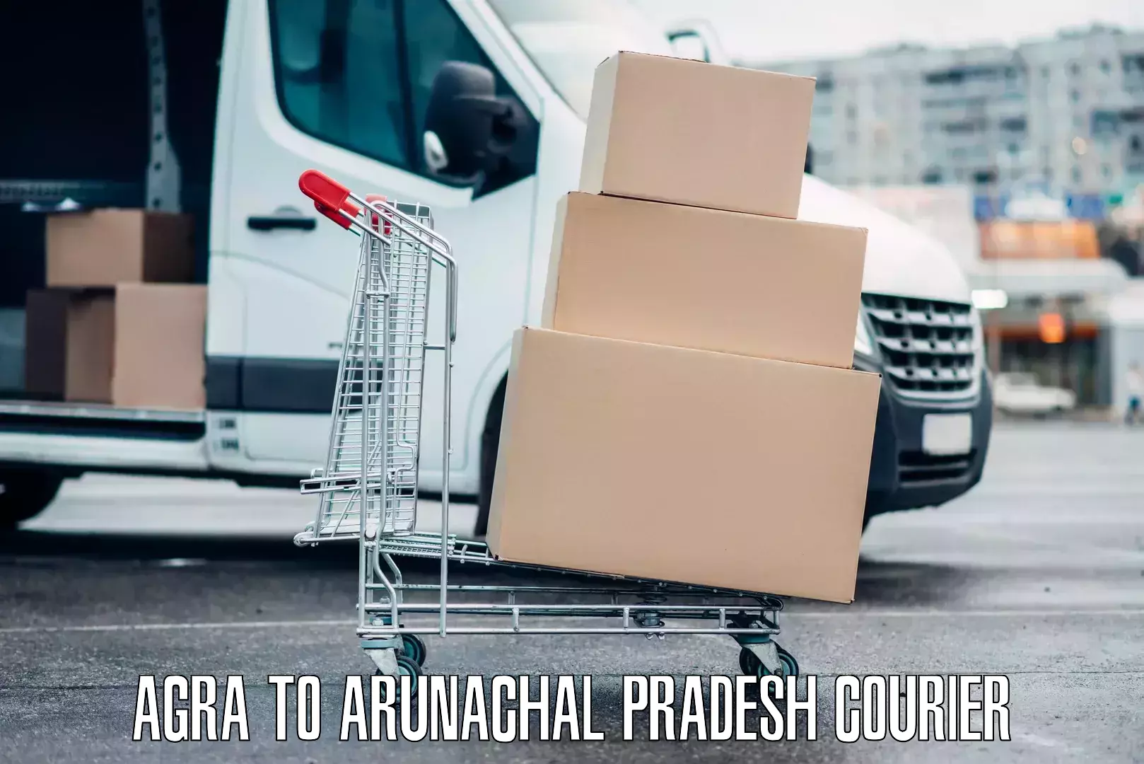 Flexible luggage courier service Agra to Lower Subansiri