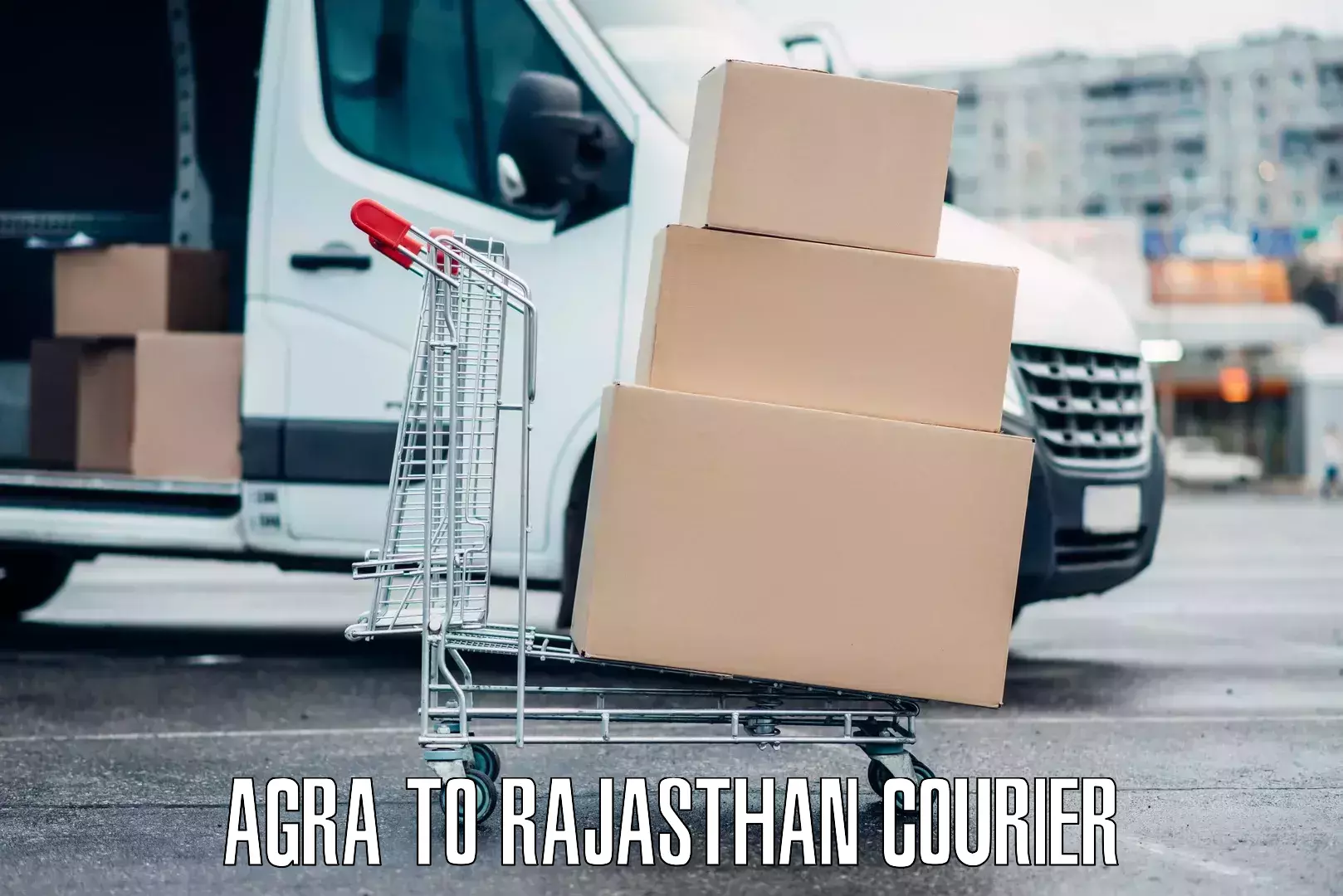 Same day luggage service Agra to Rajasthan