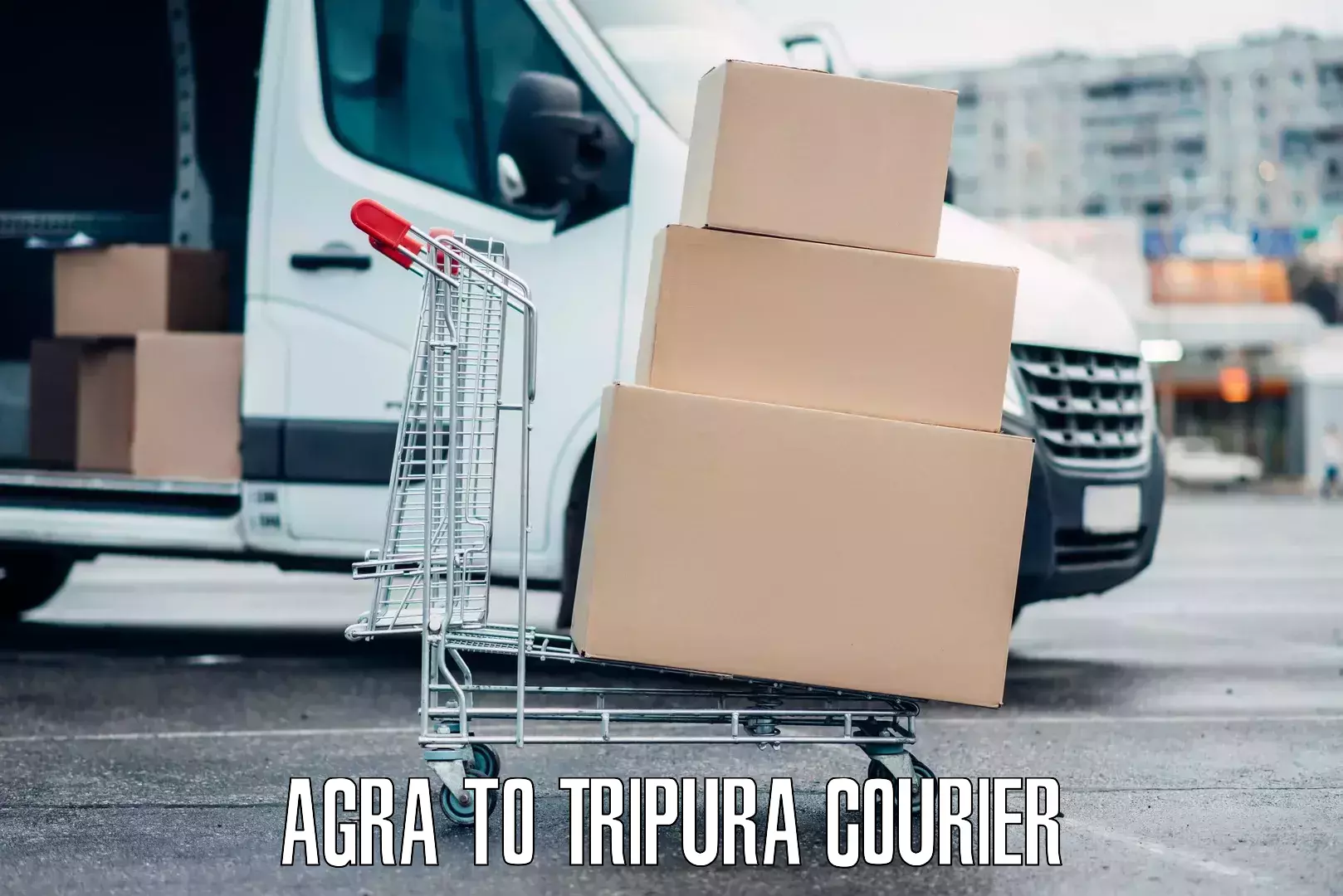 Rural baggage transport Agra to Tripura
