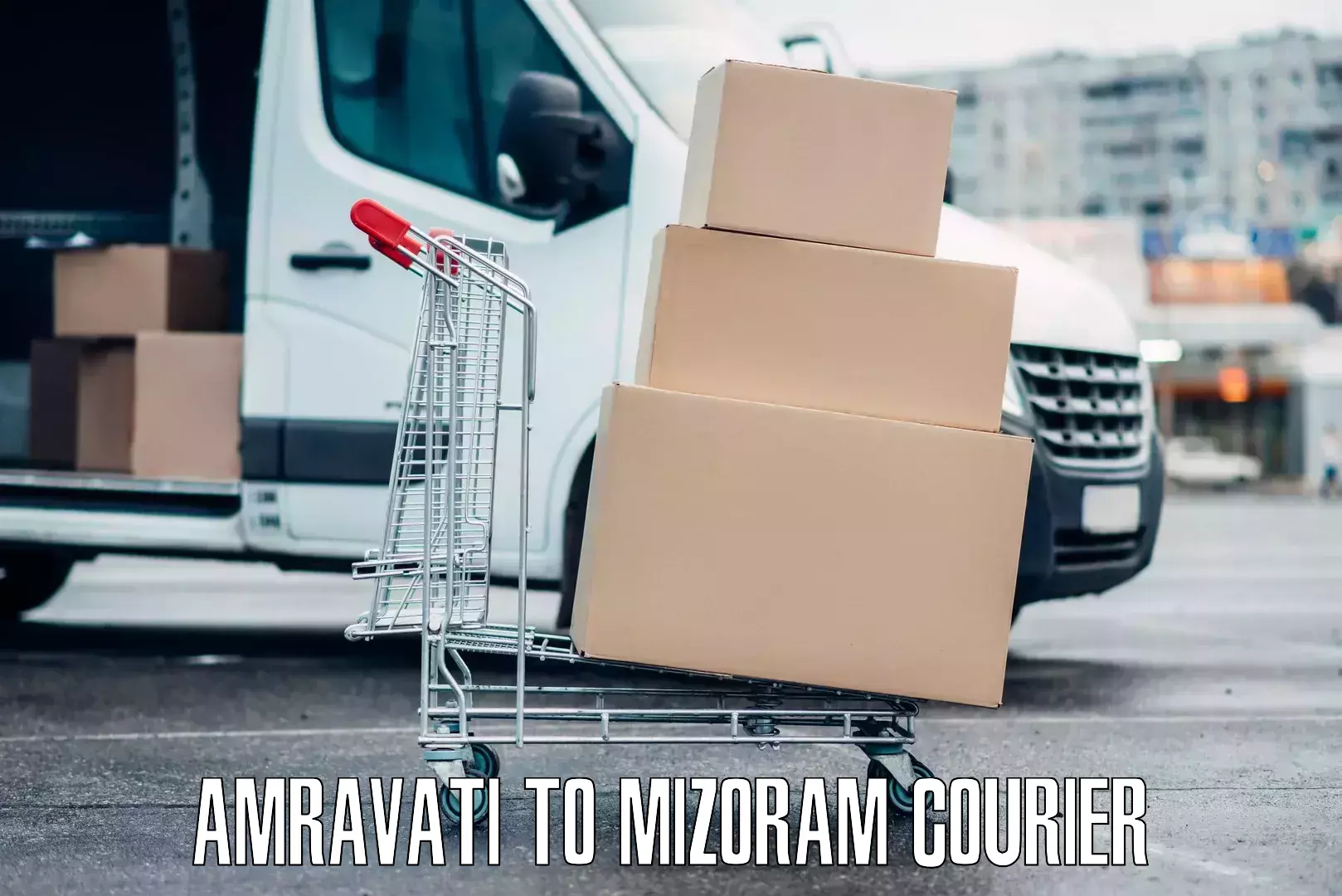 Luggage shipping specialists Amravati to Mizoram