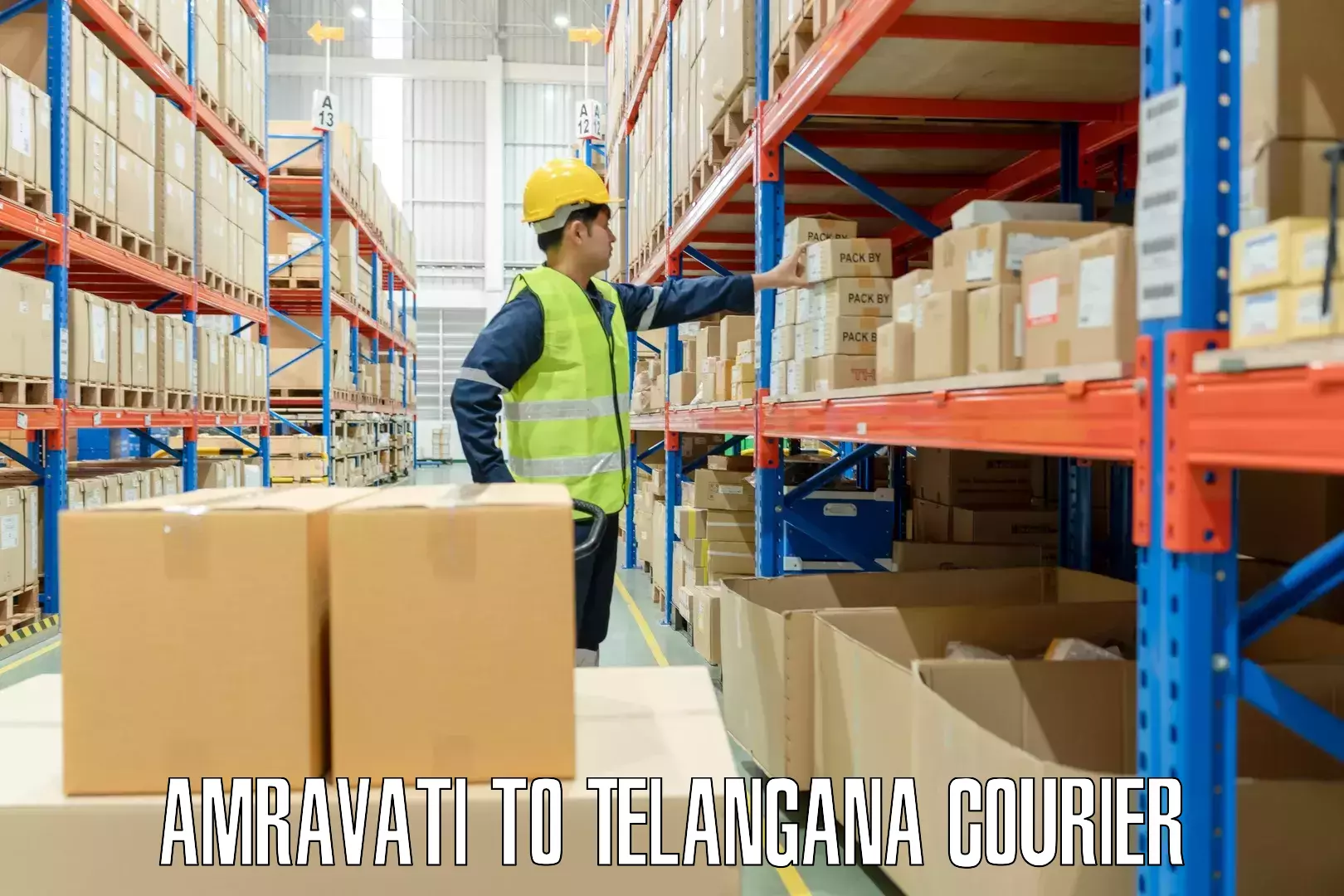 Luggage transport rates calculator Amravati to Telangana