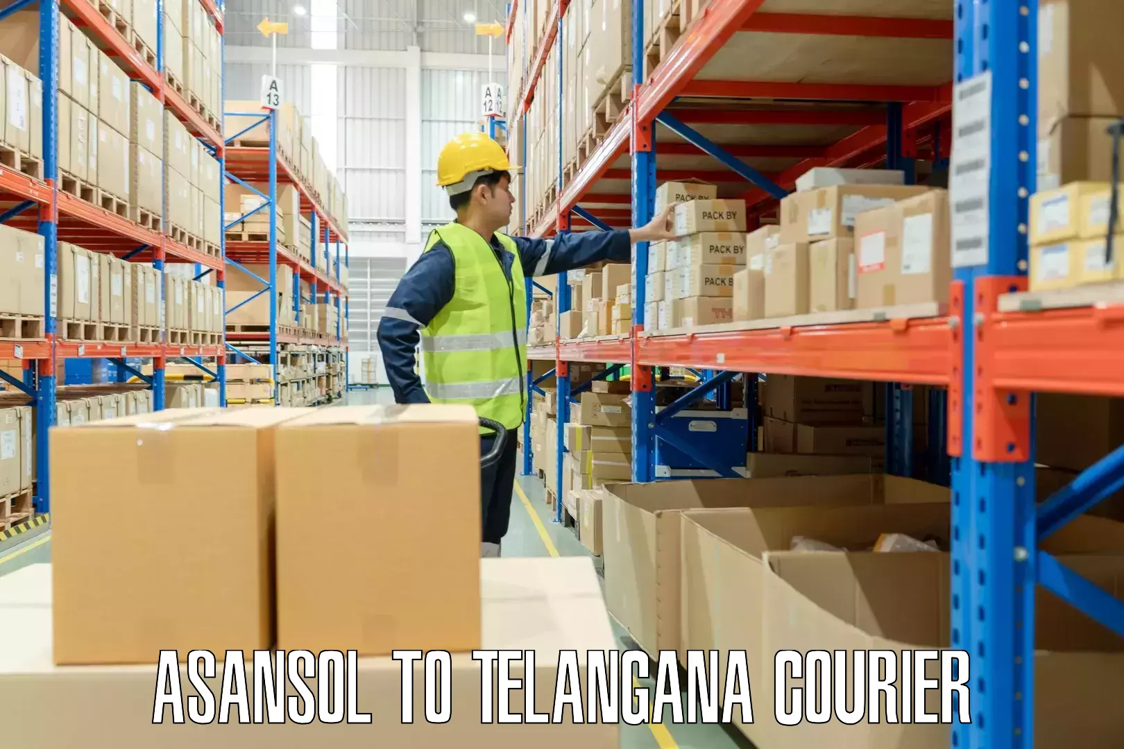 Luggage shipment processing in Asansol to Telangana