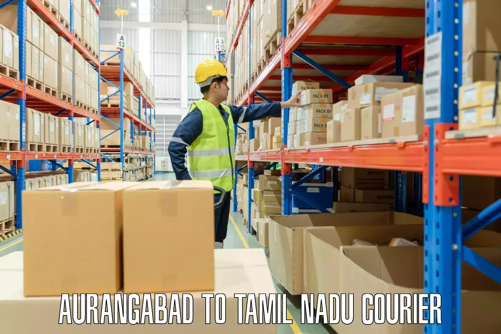 Baggage courier optimization Aurangabad to Tiruturaipundi