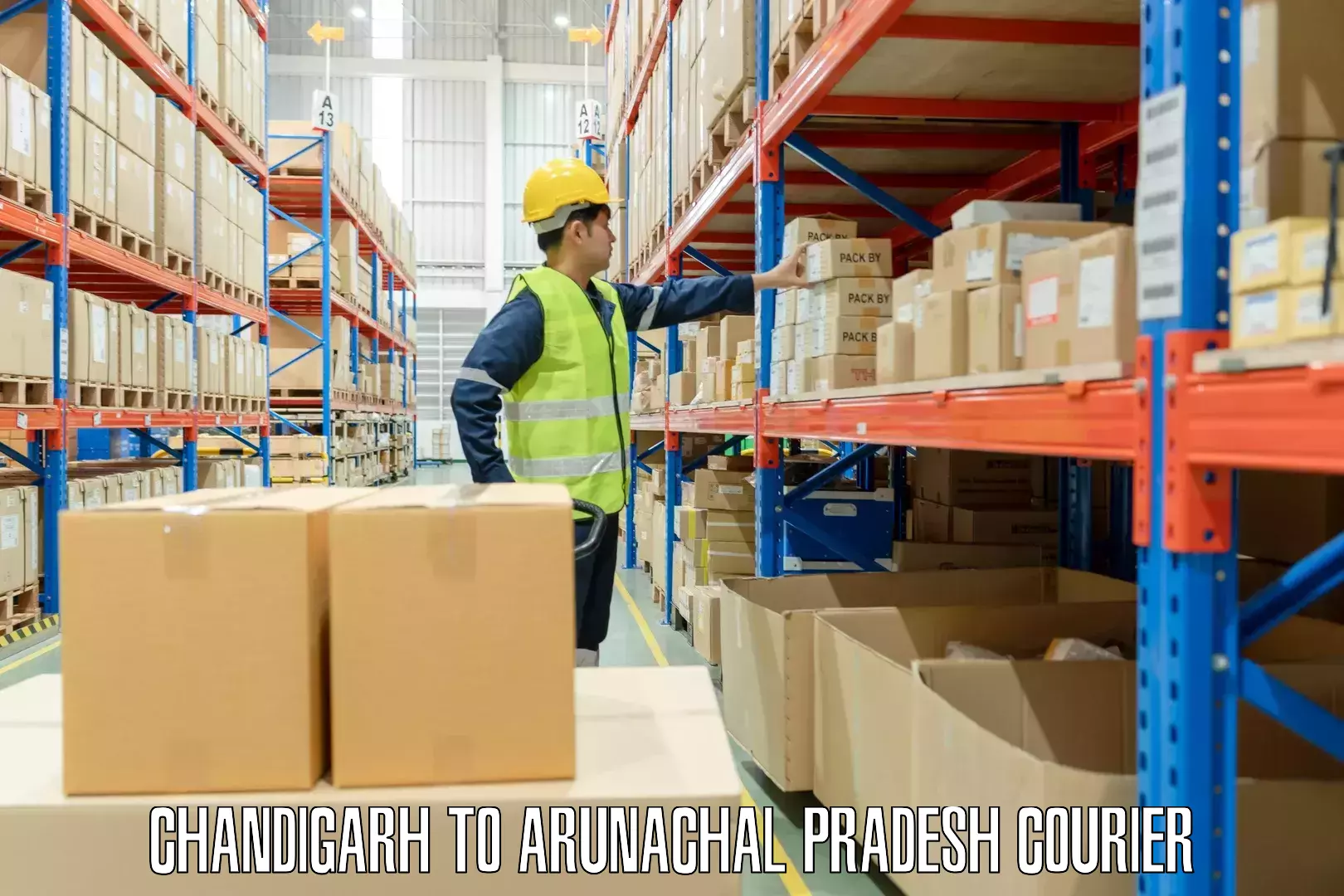 Holiday season luggage delivery Chandigarh to Arunachal Pradesh