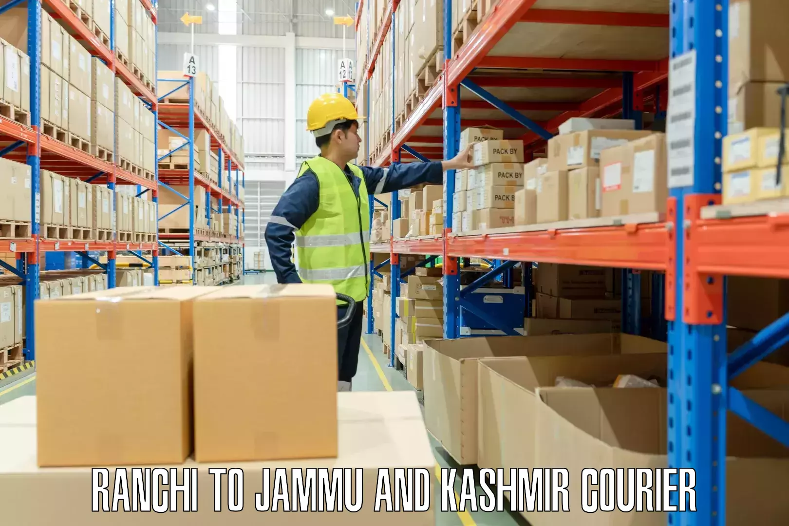 Baggage relocation service Ranchi to Jammu and Kashmir