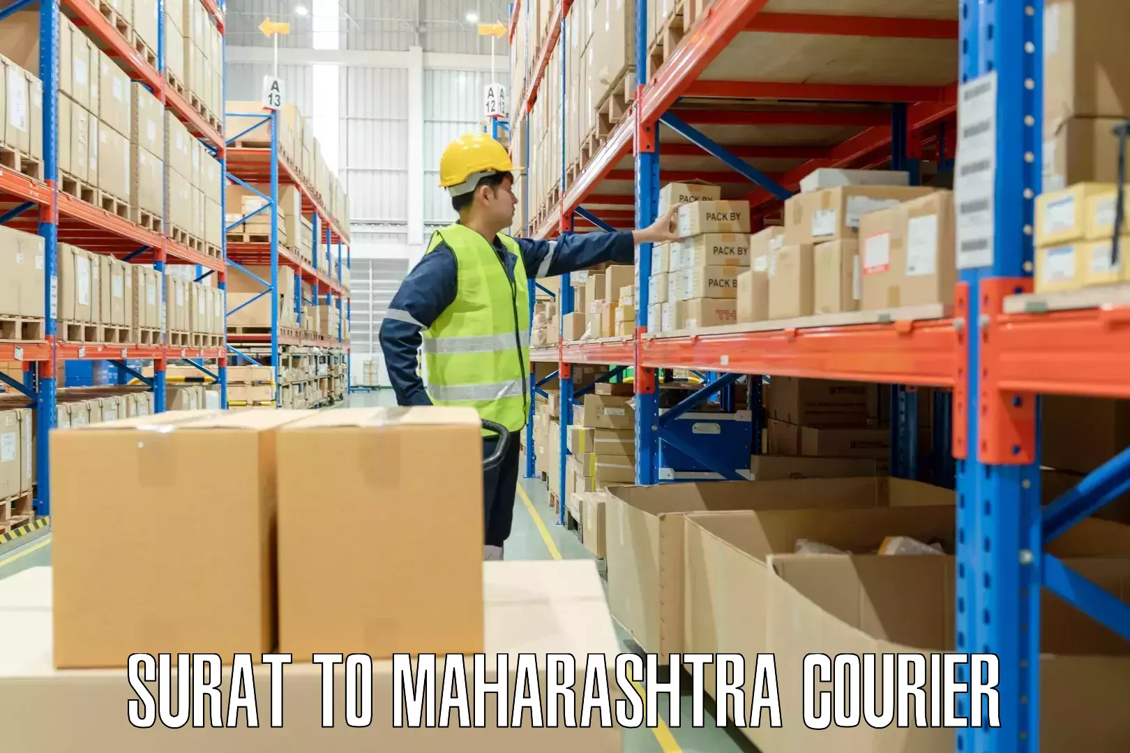 Short distance baggage courier Surat to Mangrulpir