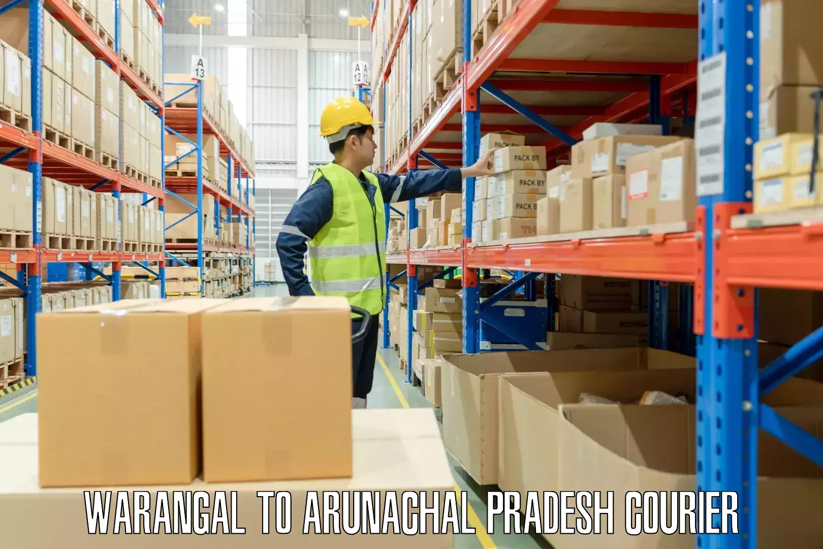 Baggage shipping experts Warangal to Arunachal Pradesh